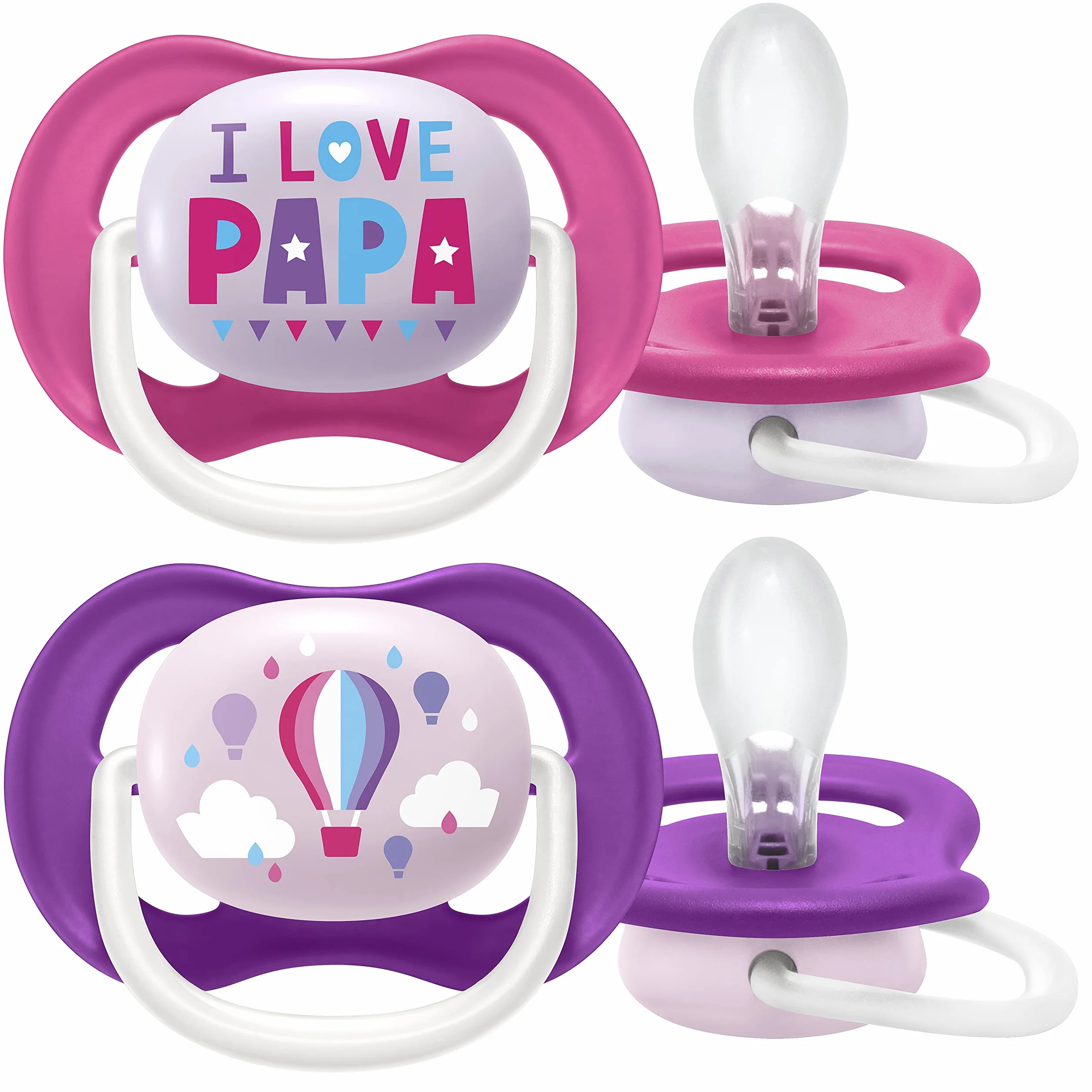 Smoczek Ultra Air Philips Avent, dla dzieci od 6 do 18 miesiąca życia, ortodontyczny i bez bisfenolu A, 2 szt., w zestawie sterylizator/torba do przenoszenia, SCF080/04
