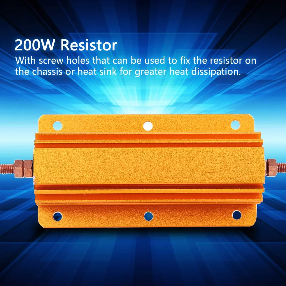 RX24 200W Aluminiumgehäuse Drahtgewickelter Widerstand 8 Ohm 8R Hochleistungswiderstand Aluminiumgehäuse 100 x 52 x 29 mm