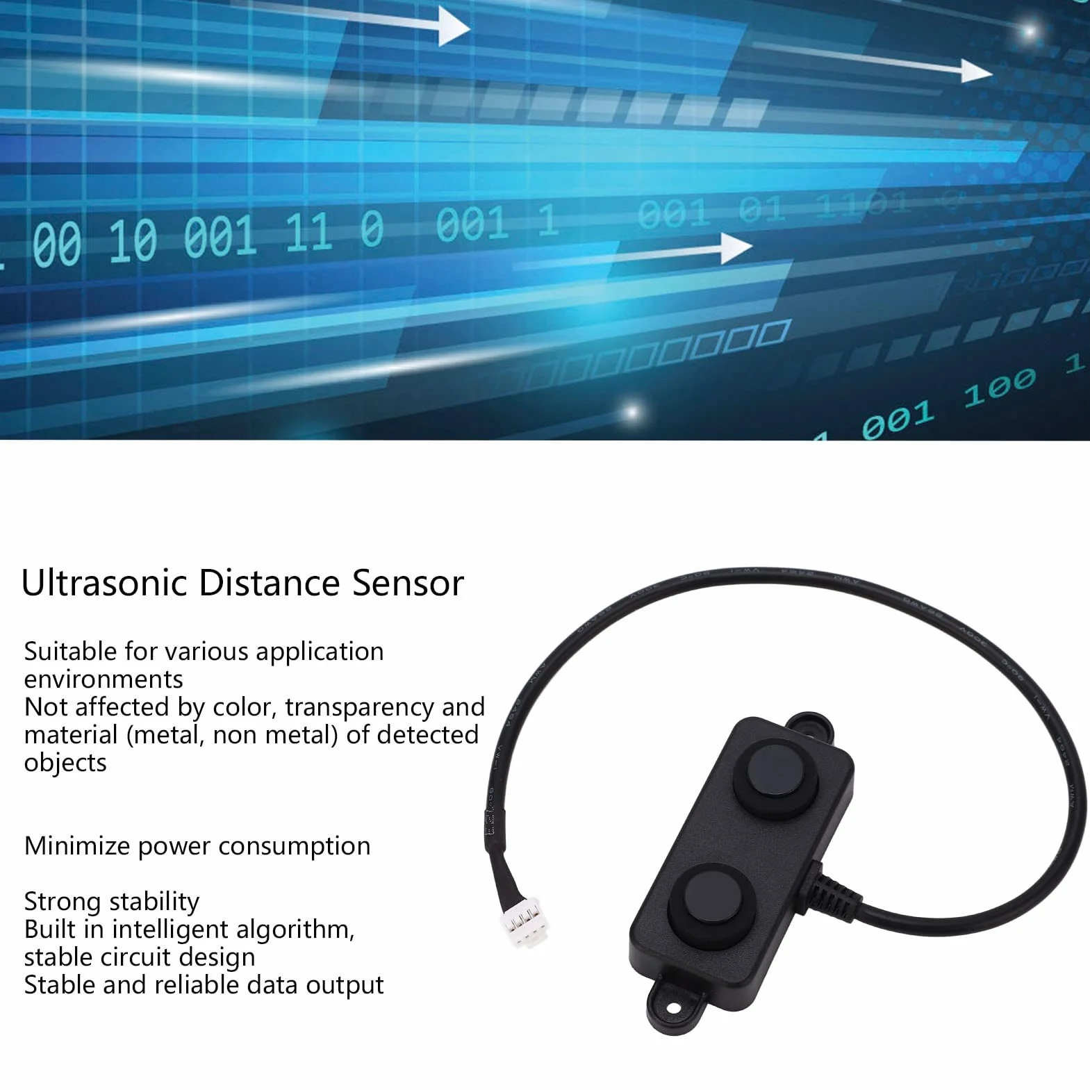Wodoodporny Czujnik Ultradźwiękowy, Ultradźwiękowy Czujnik Odległości DC3.3V-5V IP67 Wodoodporna Ochrona Detektor Pojazdu Automatyczny Czujnik Obecności, Ultradźwiękowy