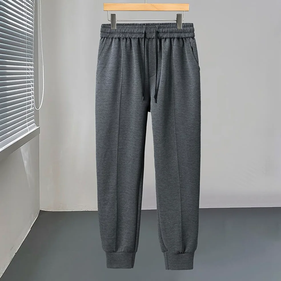 Męski casualowy dres z długim rękawem, bluza z okrągłym dekoltem i spodnie dresowe, komplet 2-częściowy