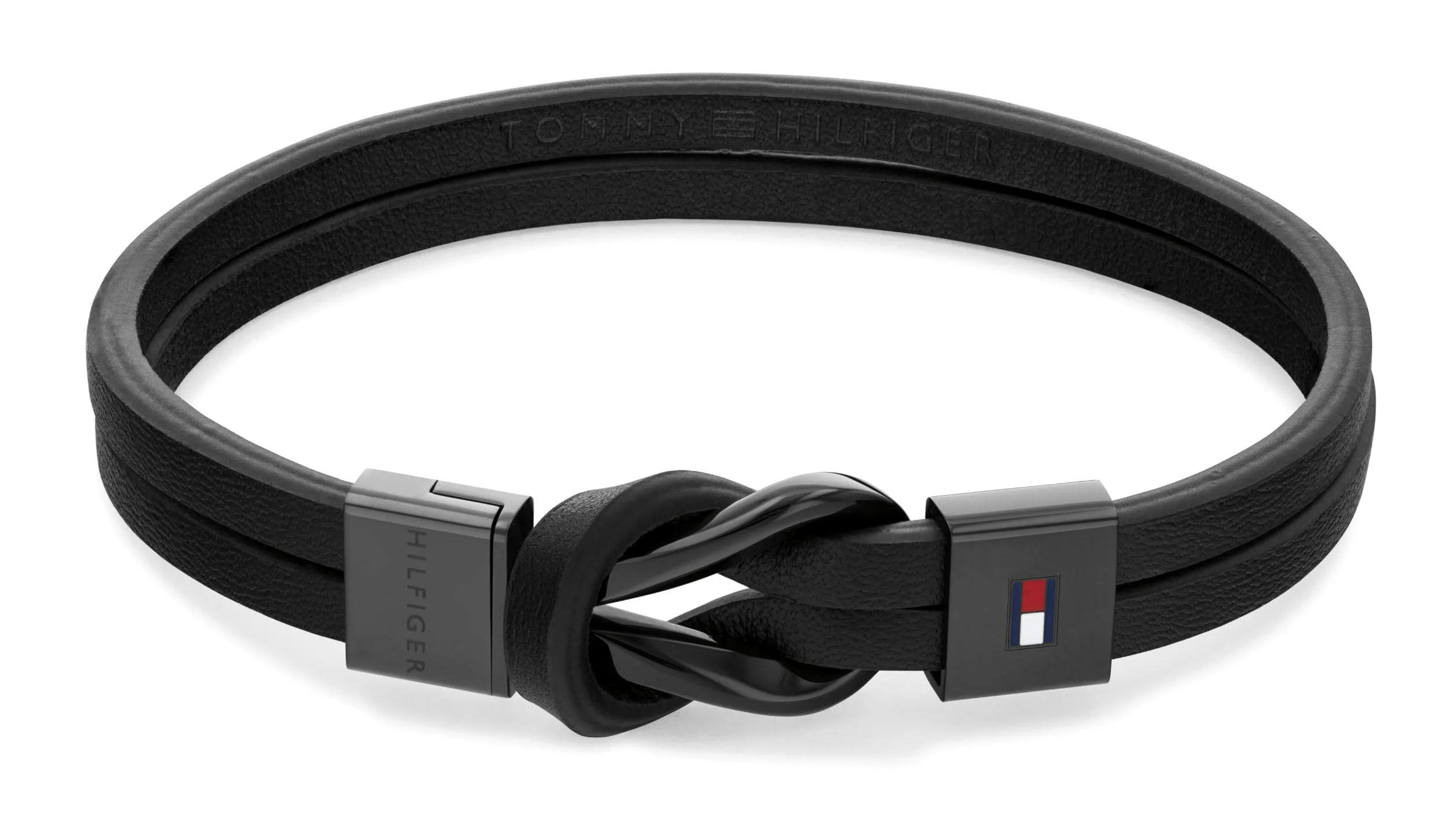 Tommy Hilfiger Biżuteria Męska Skórzana Bransoletka Czarna - 2790442