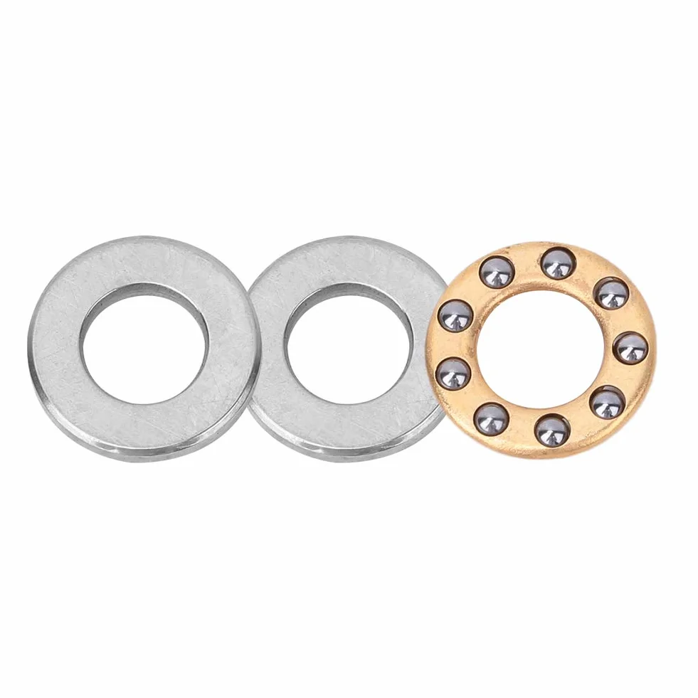 10 Sztuk Łożyska Kulkowe Wzdłużne Stalowe Miniaturowe Łożyska Płaskie O Wysokiej Precyzji Zestaw Łożysk Kulkowych Wzdłużnych Samolotu (F5-11M 5 * 11 * 4,5 Mm)