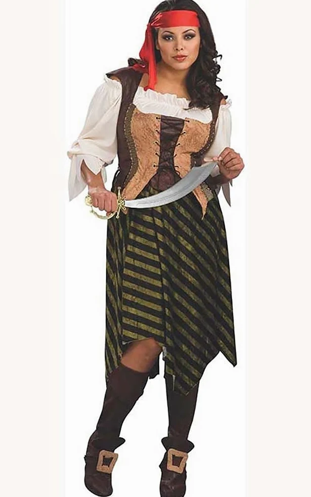 Kostium pirata dla dorosłych plus size 16-22