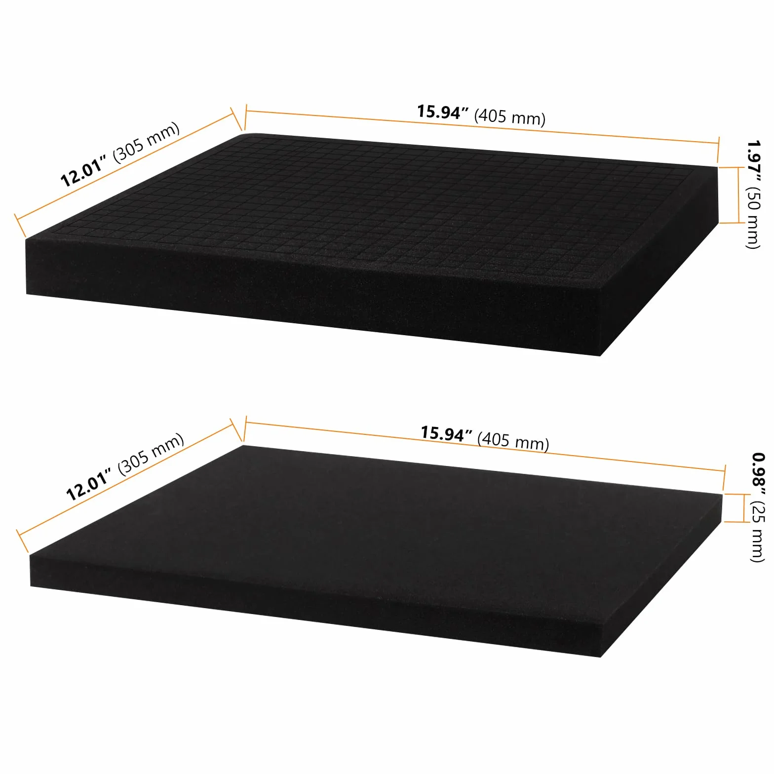 Pianka w kostce, 5 sztuk, 405 x 305 mm (2 sztuki x 5 cm + 3 sztuki x 2,5 cm grubo?ci) – pianka rastrowa do walizki na narz?dzia/walizki na aparat, odporna na uderzenia wk?adka do walizki, mo?liwo??