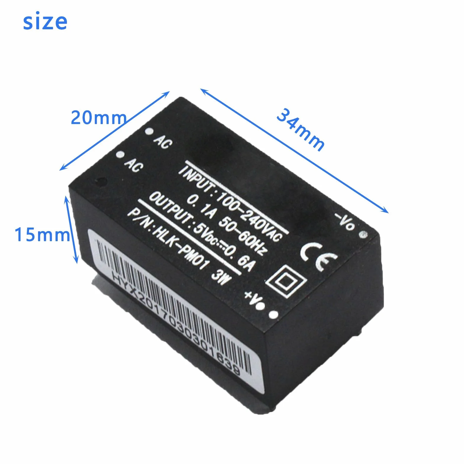 3 x HLK-PM01 AC DC 220 V do 5 V moduł zasilacza domowego Power Supply Modul, mini zasilacz sieciowy