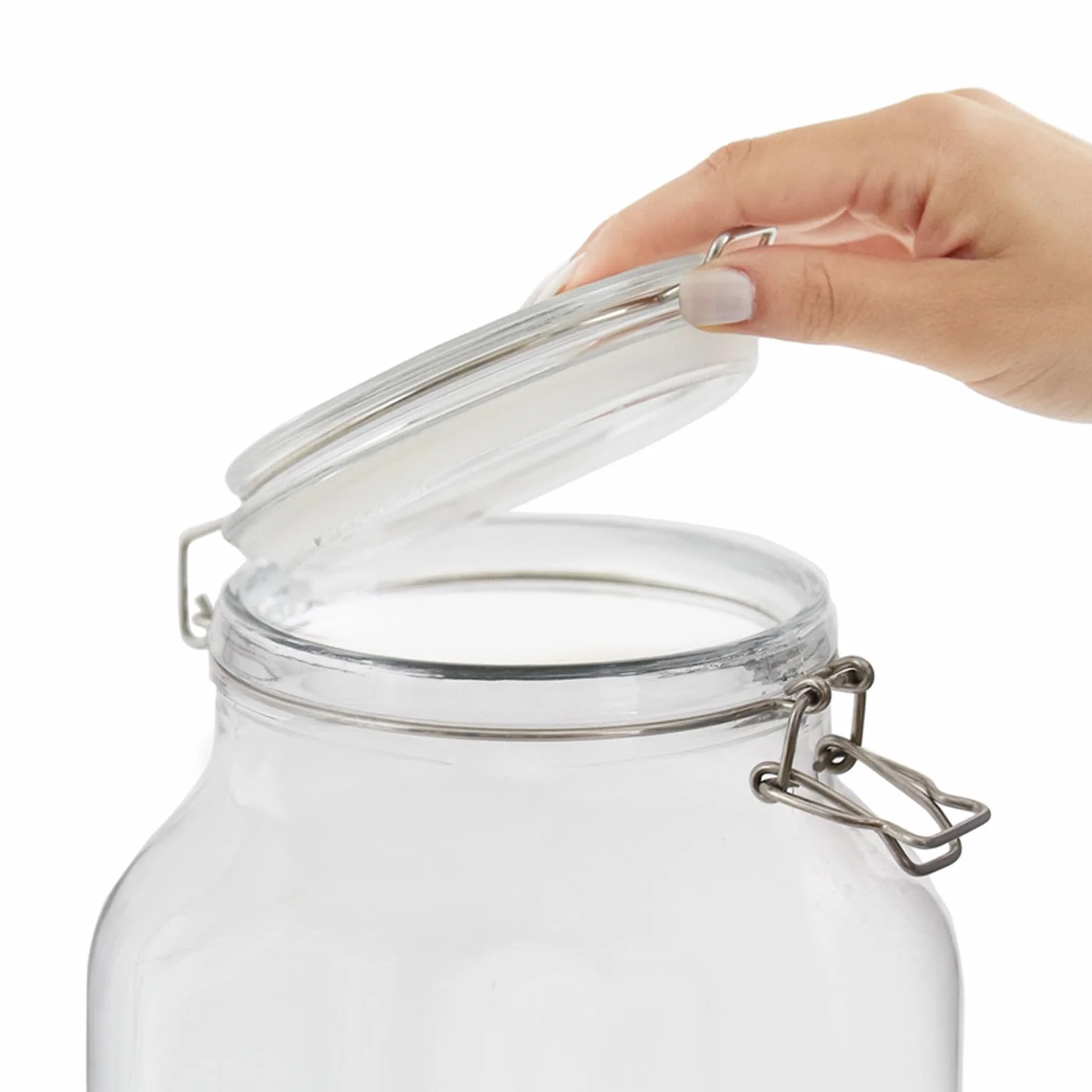 SPRINGLANE szklany dozownik do napojów 3,8 l Greta z kranikiem i stojakiem ze stali nierdzewnej z drewna dębowego, dozownik lemoniady, styl vintage Mason Jar