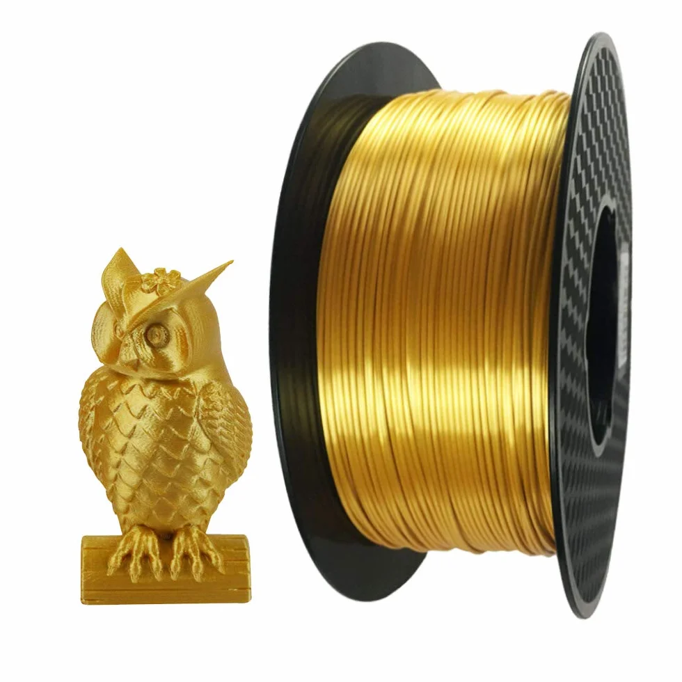 CC3D Jedwabny złoty filament PLA 1,75 mm 1kg do drukarki 3D jedwabiście błyszczący Błyszczący metalowe materiały drukarskie Materiały do druku Filamenty do druku 3D