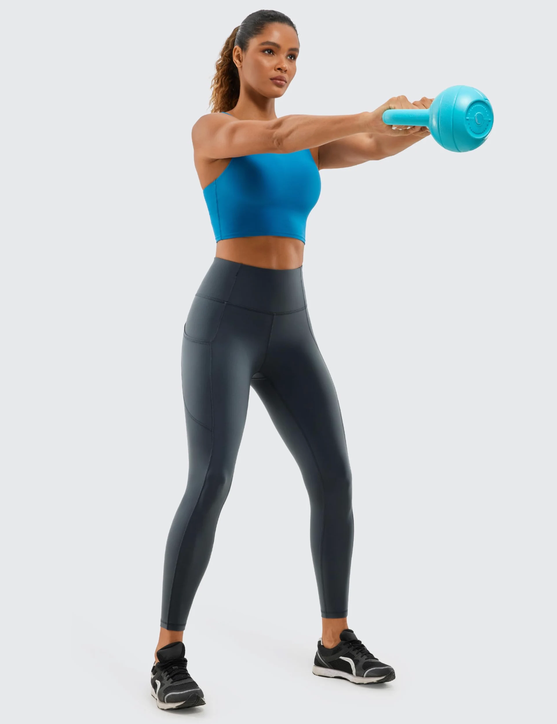 CRZ YOGA Leginsy z podszewką z polaru termicznego, kieszenie, 25'', R516 - Leggings Kobiety