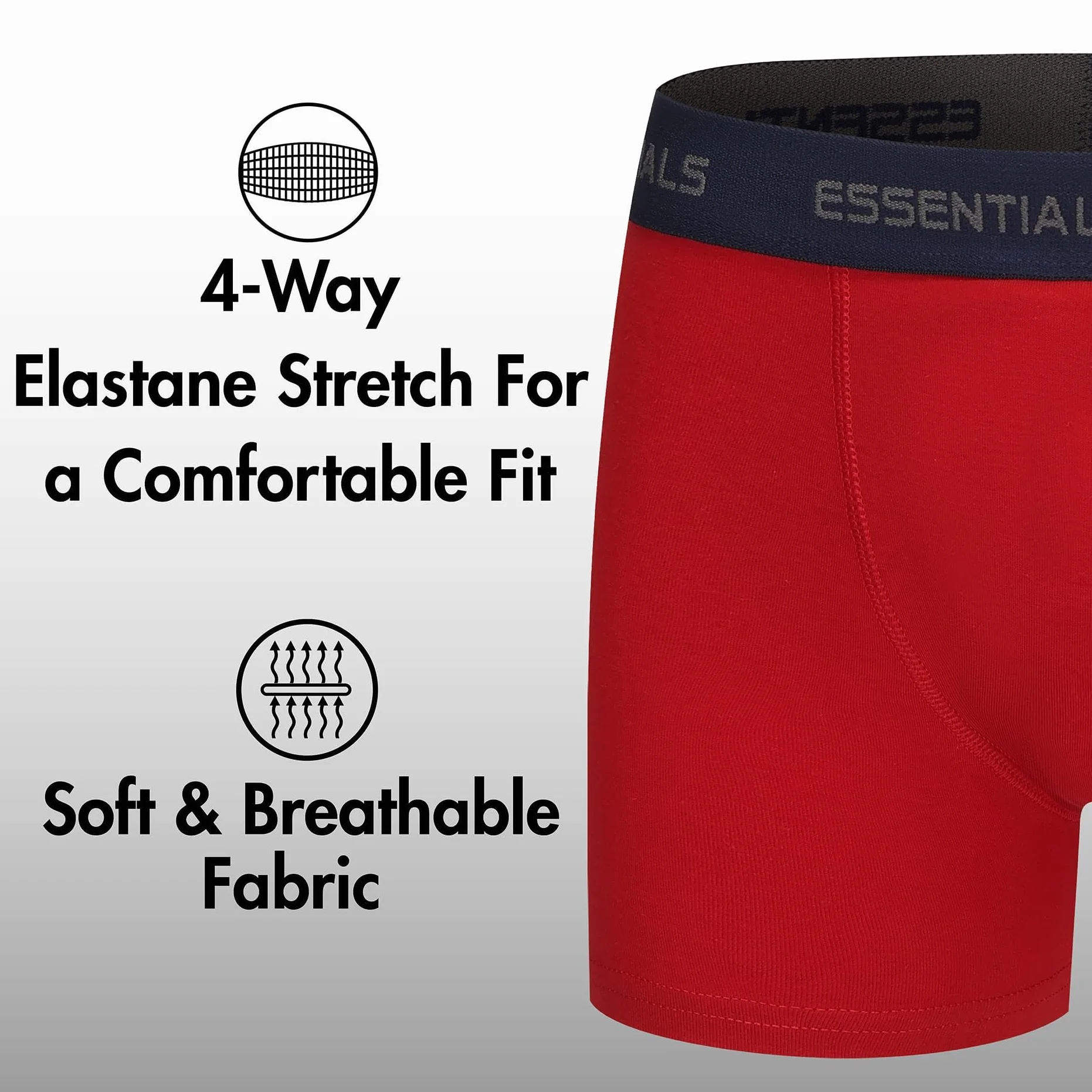 The Essentials Wardrobe Bokserki chłopięce 5-pak majtek bielizna czarny szary wzór kolorowy rozmiar 2-13 lat