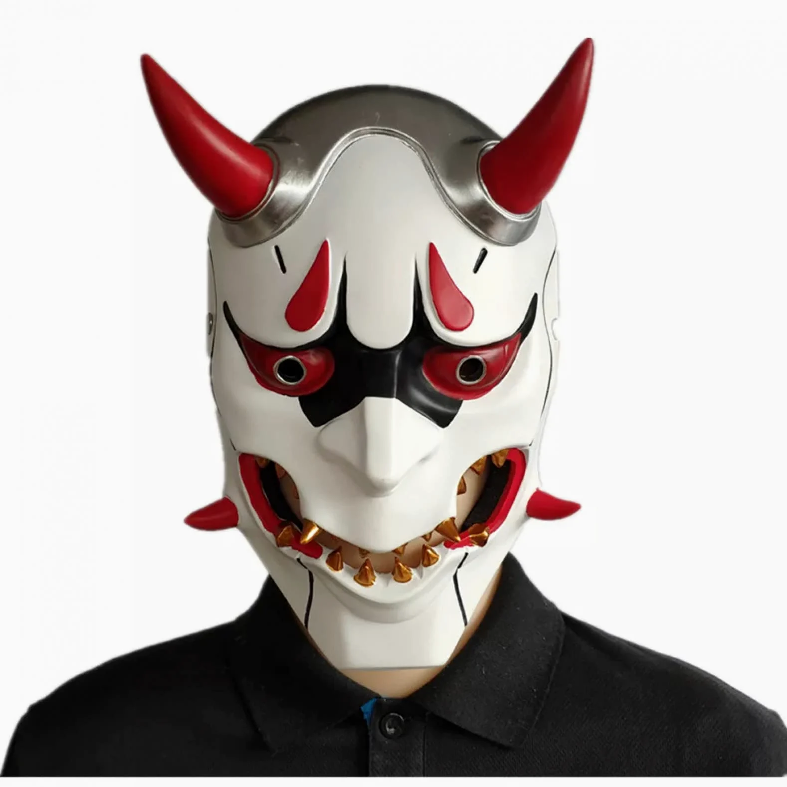Maska na Halloween, maska ducha, kostium Halloween, demona, maskarada, studniówka, maska, maskarada, maski karnawałowe, impreza anime, artykuły świąteczne