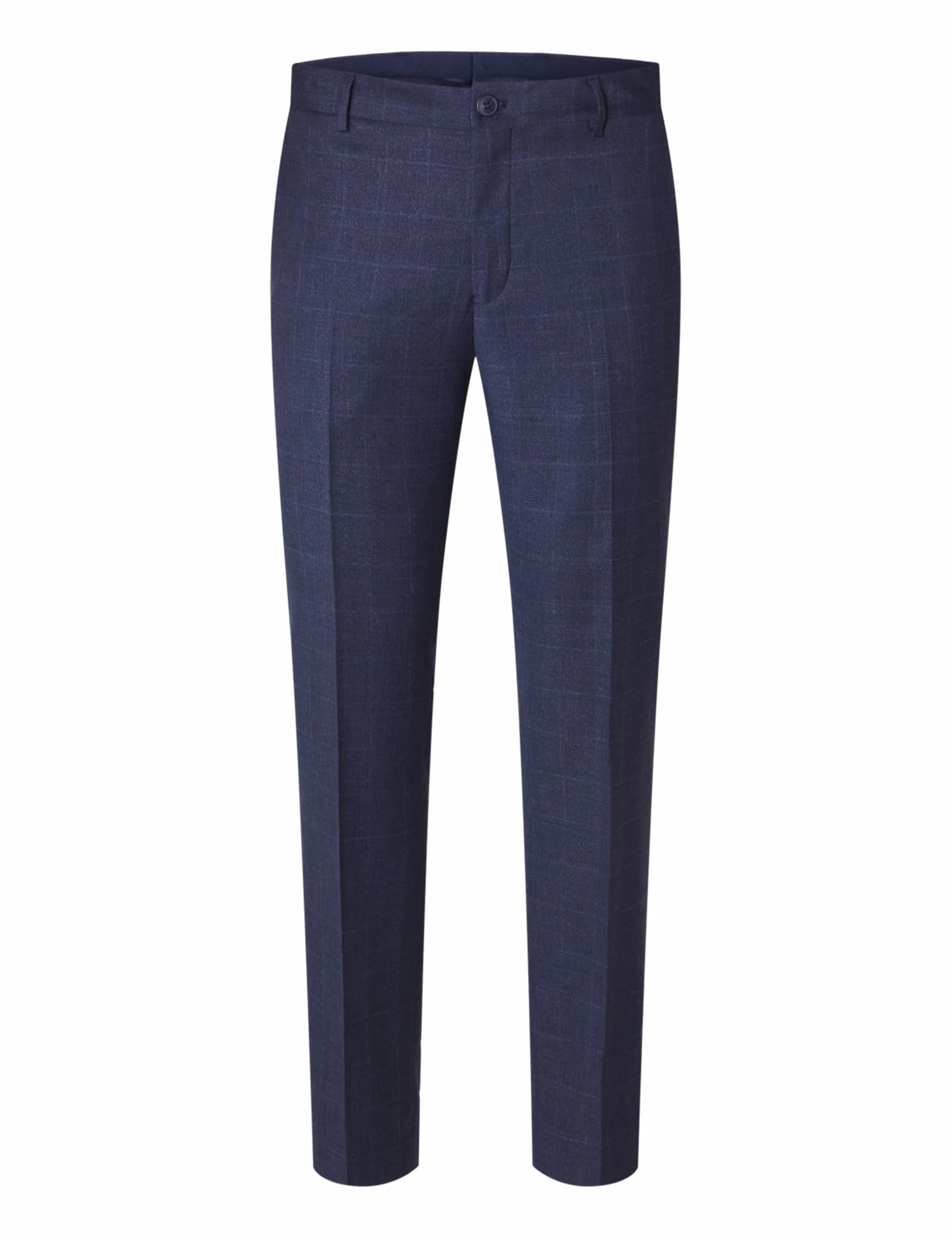SELECTED HOMME Slhslim-neil Dark Blue Check Trs Noos - Garnitur — spodnie Mężczyźni