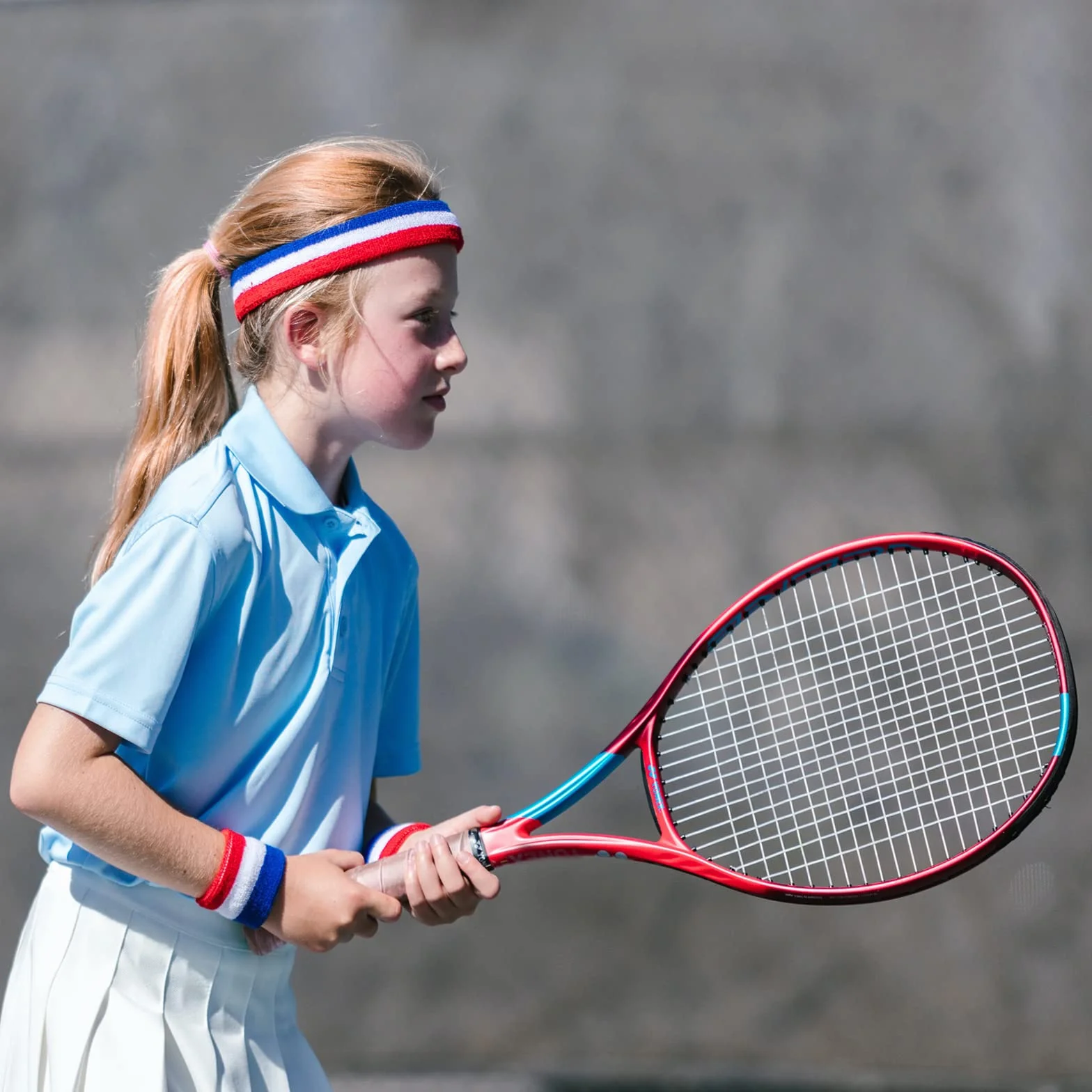 ONUPGO Zestaw opasek przeciwpotowych dla dzieci – sportowa bawełniana opaska przeciwpotowa do uprawiania sportu (1 opaska na czoło + 2 bransoletki)