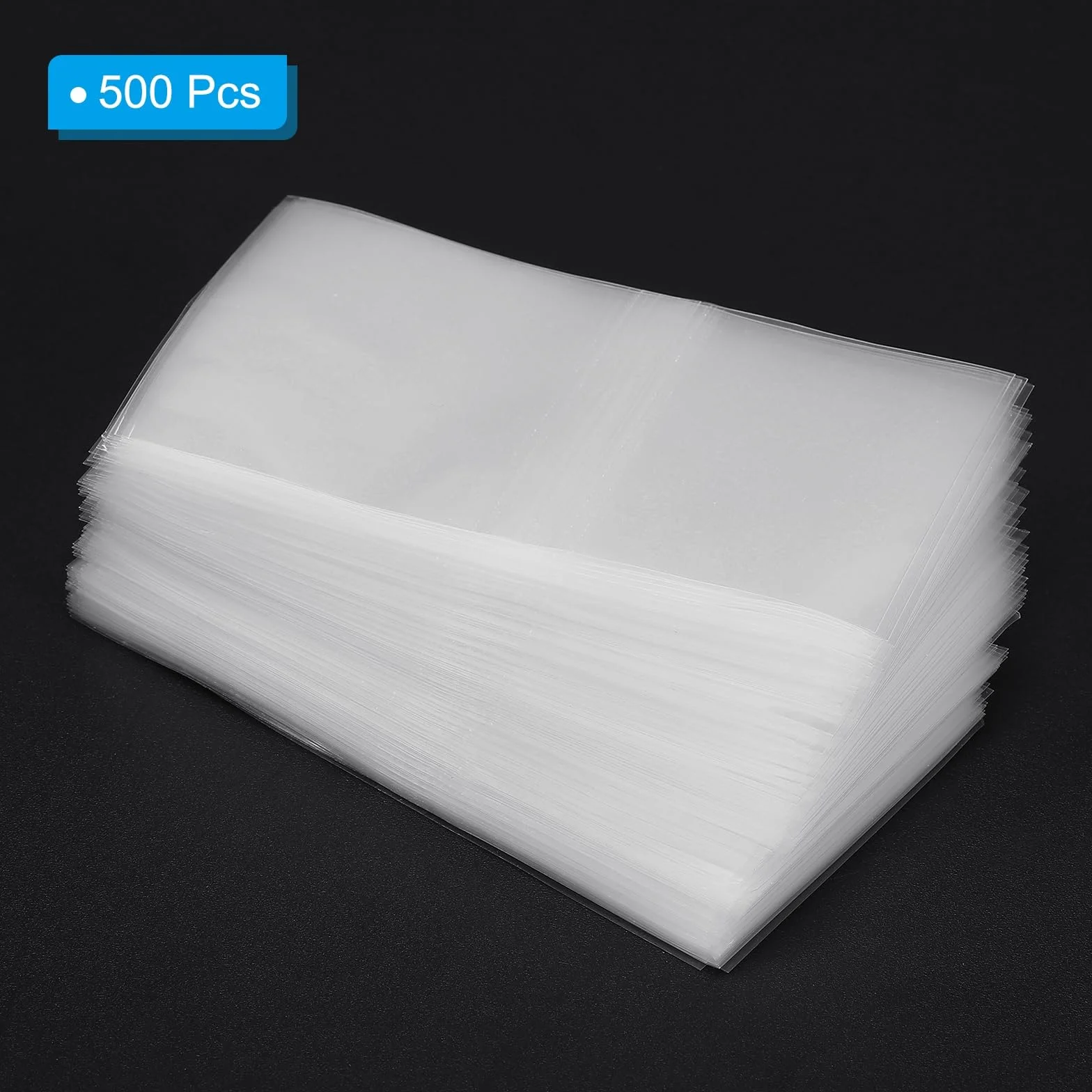 PATIKIL 89 x 50 mm PVC perforowane taśmy termokurczliwe, 500 sztuk folii termokurczliwej do butelek, słoików, puszek i pojemników, pasują do zamknięć o średnicy od 5 do 2,17 cala, przezroczyste