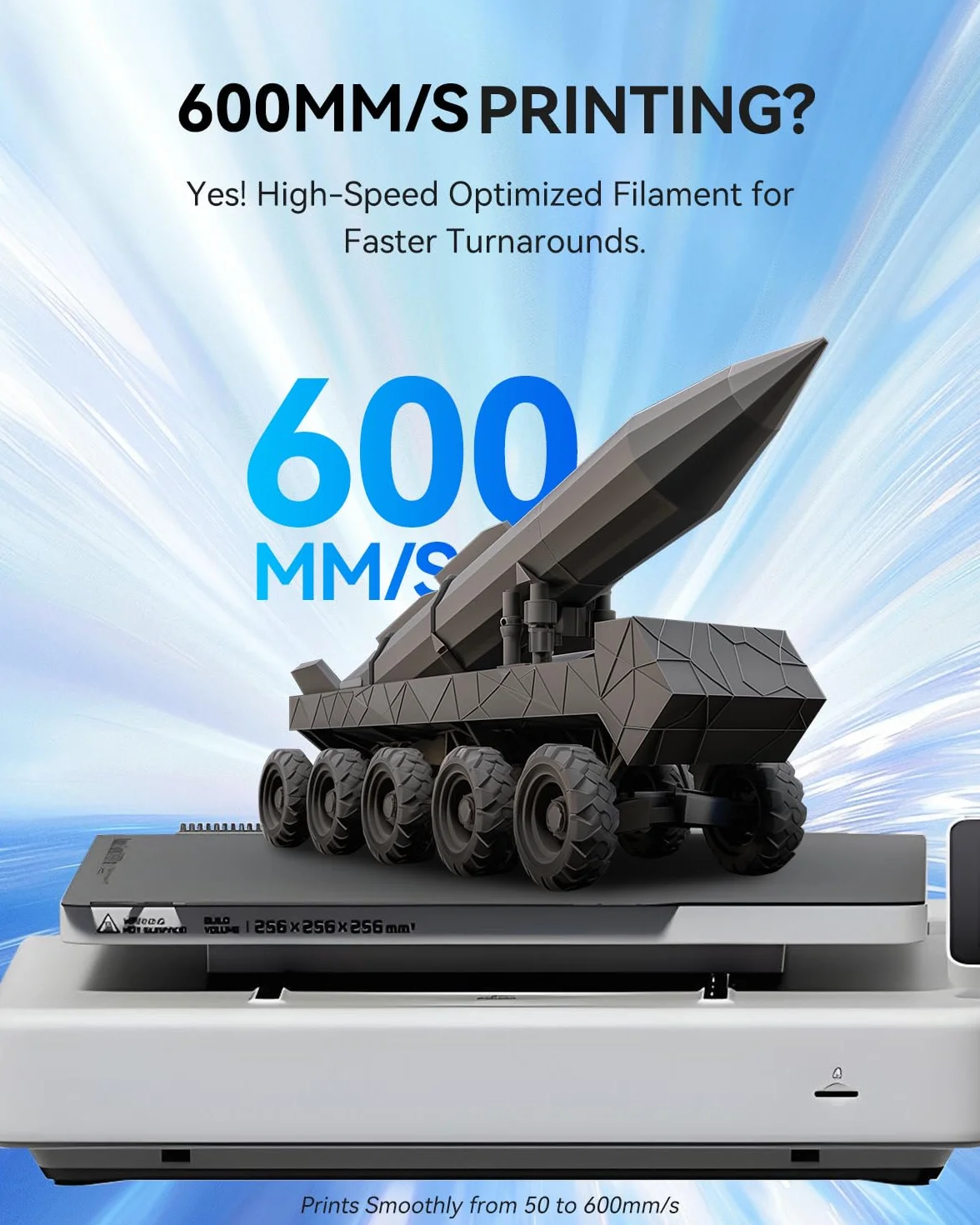 JAYO Rapid Matte Filament PETG 1,75 mm, High Speed 50-600 mm/s, Dokładność Wymiarowa +/- 0,02 mm, Do Większości Drukarek 3D FDM, Szpula 1,1 kg/szpula (2,43 lbs), Szary Matowy
