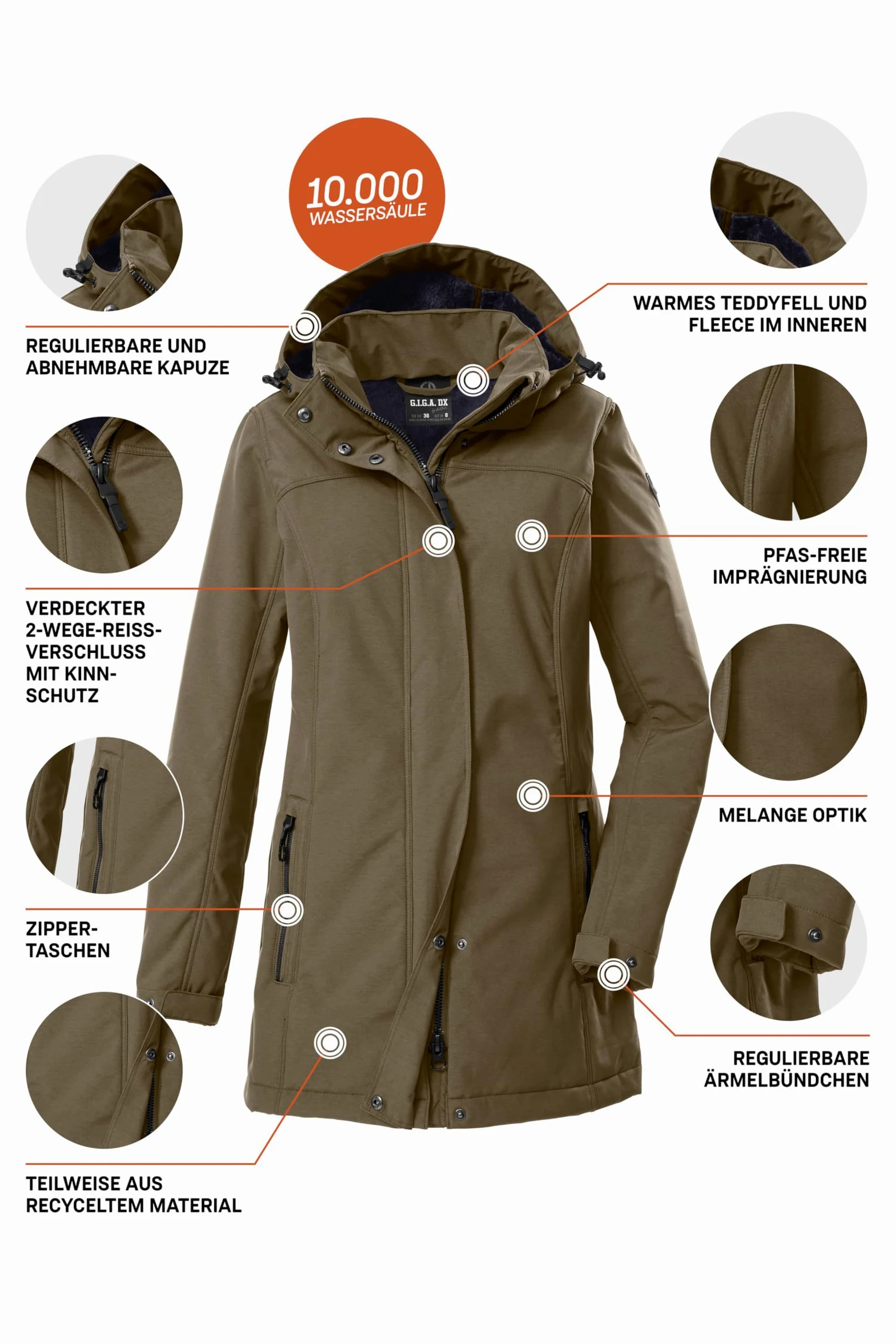 G.I.G.A. DX Parka softshell z odpinanym kapturem Kobiety Gw 36 Wmn Sftshll Prk