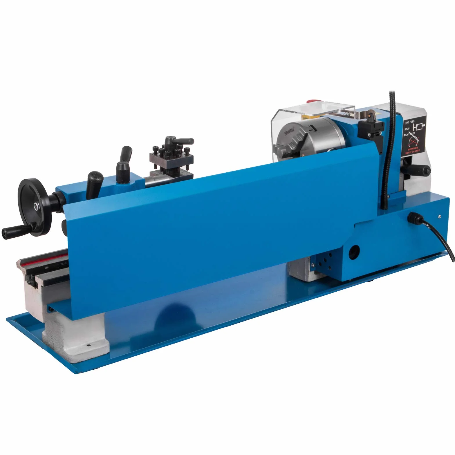 BestEquip Tokarka metalowa, 7 x 14 cali, 550 W, 350 mm, odległość środkowa, tokarka stołowa, 50-2500 obr./min, z gwintem metrycznym 0,5-2,5 mm i 21 mm