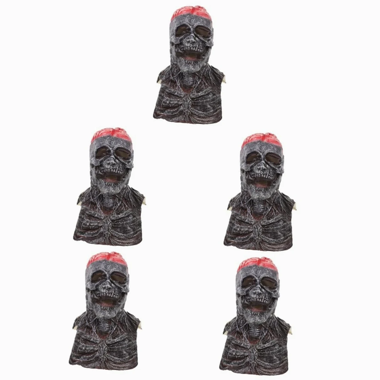 Alasum 5kawałki Creepy Skull Mask z Ruchomą Szczęką Straszna Maska Halloween Akcesoria Do Przebrania Imprezy Tematyczne Idealna Karnawał i Halloween