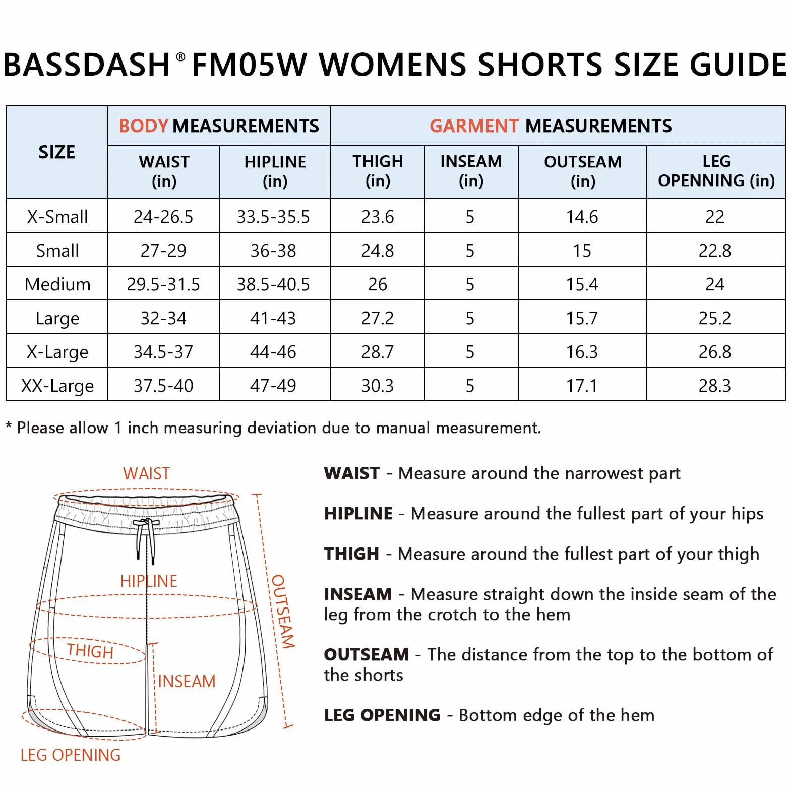 Bassdash Damskie spodenki wędkarskie UPF 50+ wodoodporne szybkoschnące sportowe spodenki turystyczne z kieszeniami FP05W