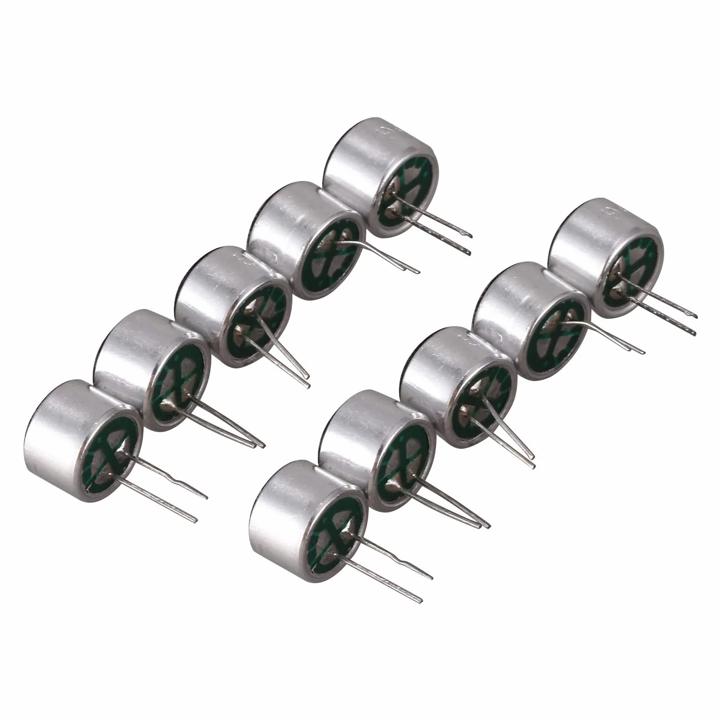 Lanko 10 sztuk 9,7 mm x 7 mm 2 pin MIC Capsule Elektret mikrofon kondensatorowy