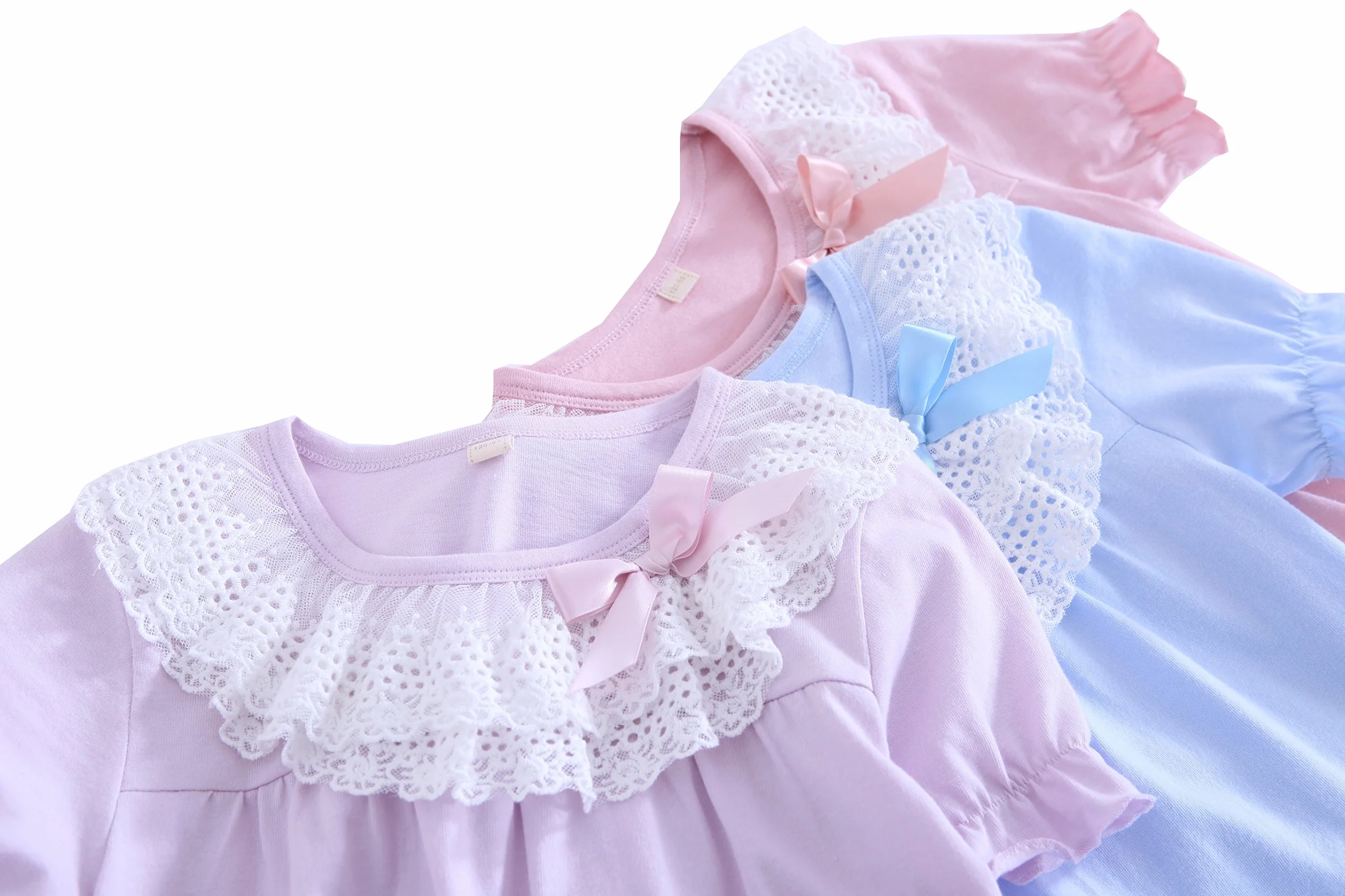 ABClothing Mama i dziewczęce pasujące koronkowe koszule nocne i kokardki 100% bawełna bielizna nocna dla malucha 5-14 lat