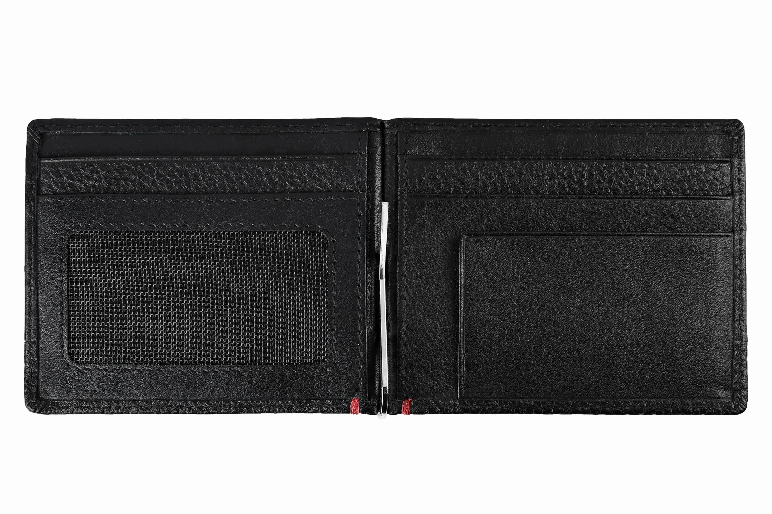 Zippo Portfel, ze Skóry, Portmonetka dla Kobiet i Mężczyzn, Portfel z Ochroną Rfid i z Klipsem na Pieniądze, Optymalny na Karty i Banknoty, Czarny