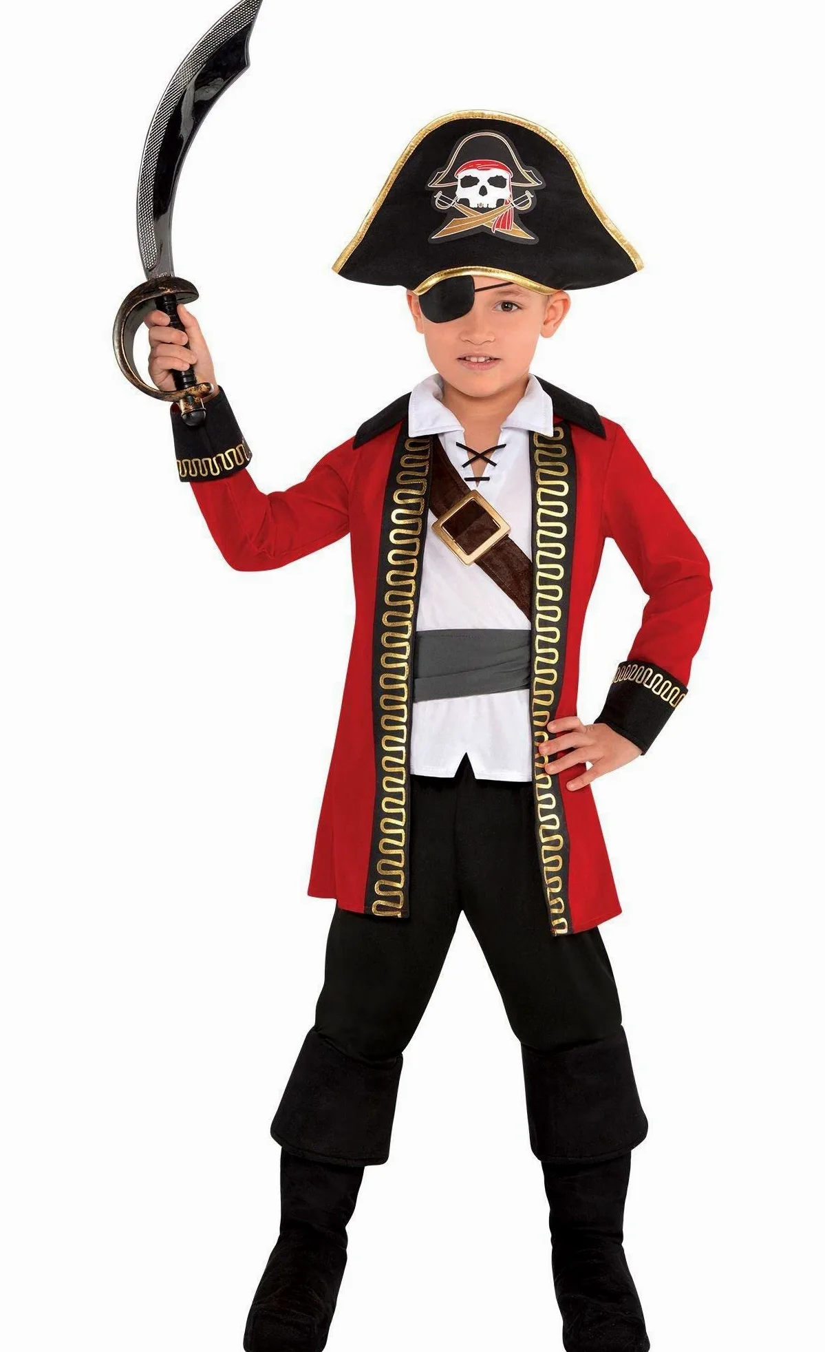 Kostium dziecięcy kapitana pirata - mały 4-6, 1 szt