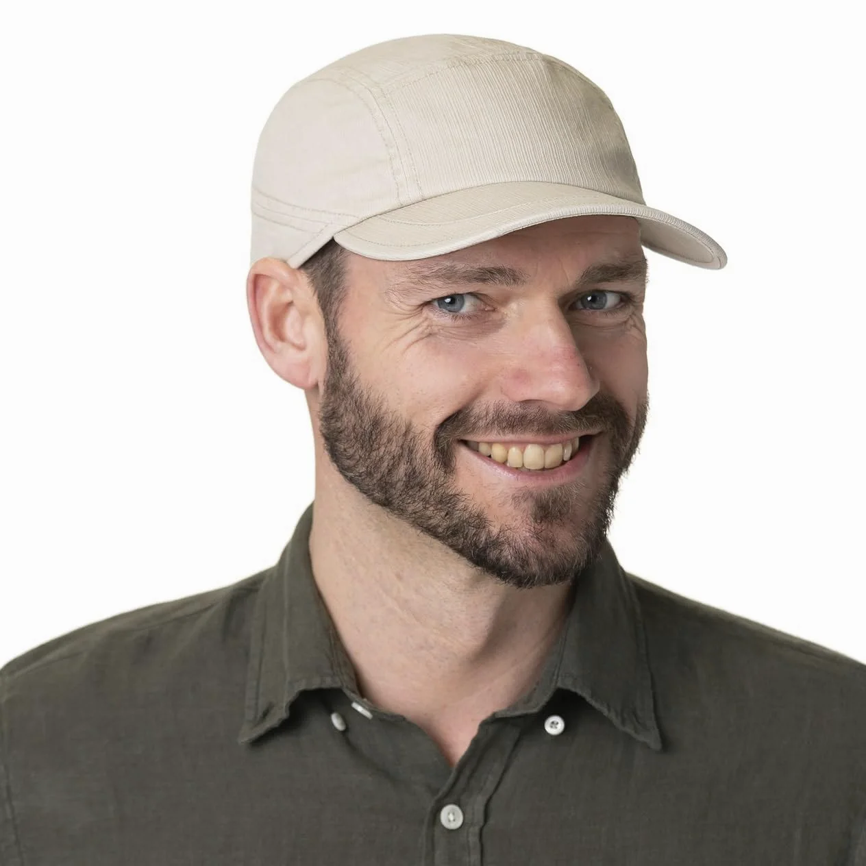 Mayser Czapka z Daszkiem Bawełniana SpeedyMężczyźni - Made in the EU przeciwsloneczna baseball cap na lato daszkiem, Zapięcie rzepy wiosna-lato - 58 cm jasnobeżowy