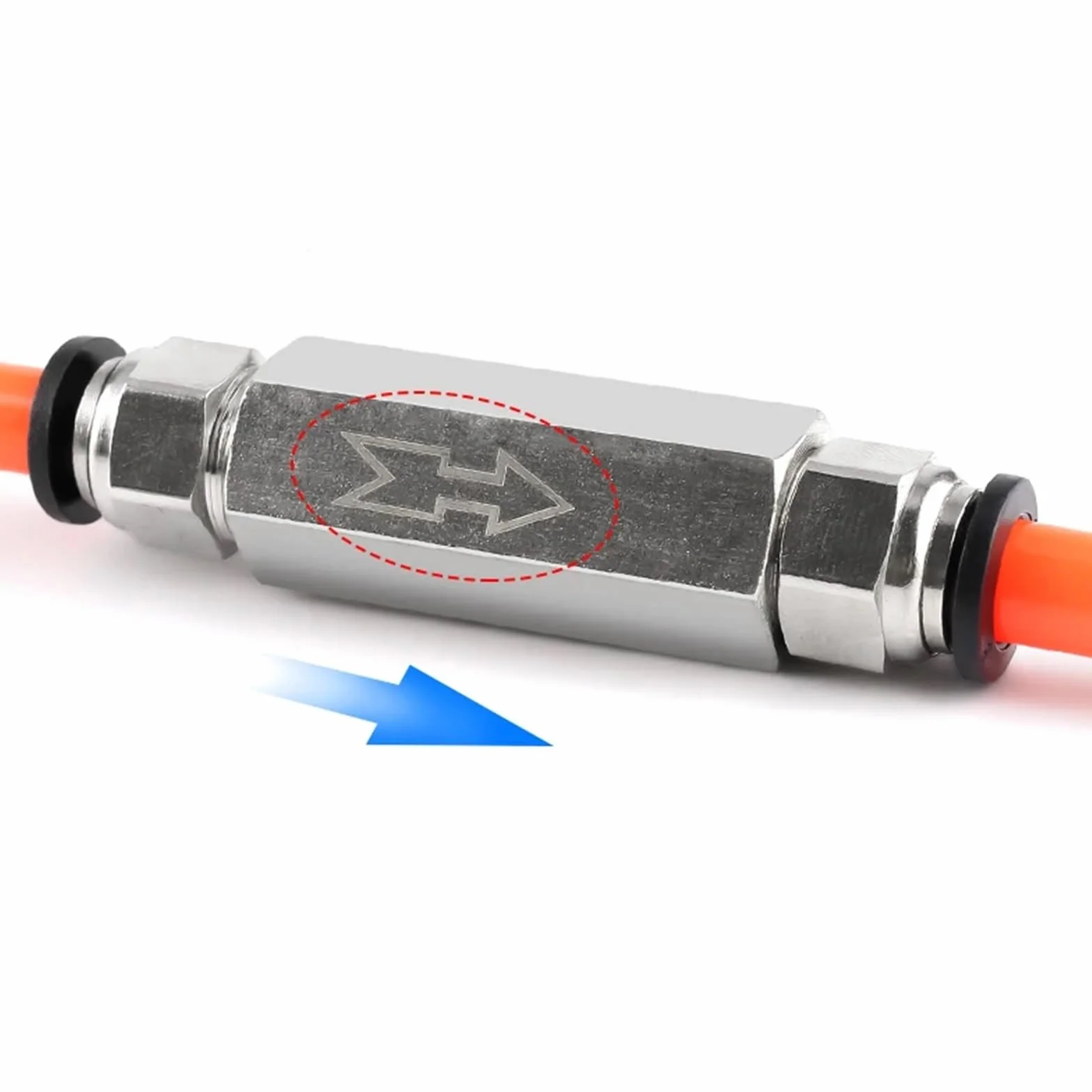Zawór zwrotny powietrza 6mm 8mm 10mm 1/4 OD wąż zawór jednokierunkowy powietrze gaz jednokierunkowy zawór mosiężny Adapter do montażu rur sprężarki powietrza(CV-01BSP 4MM)