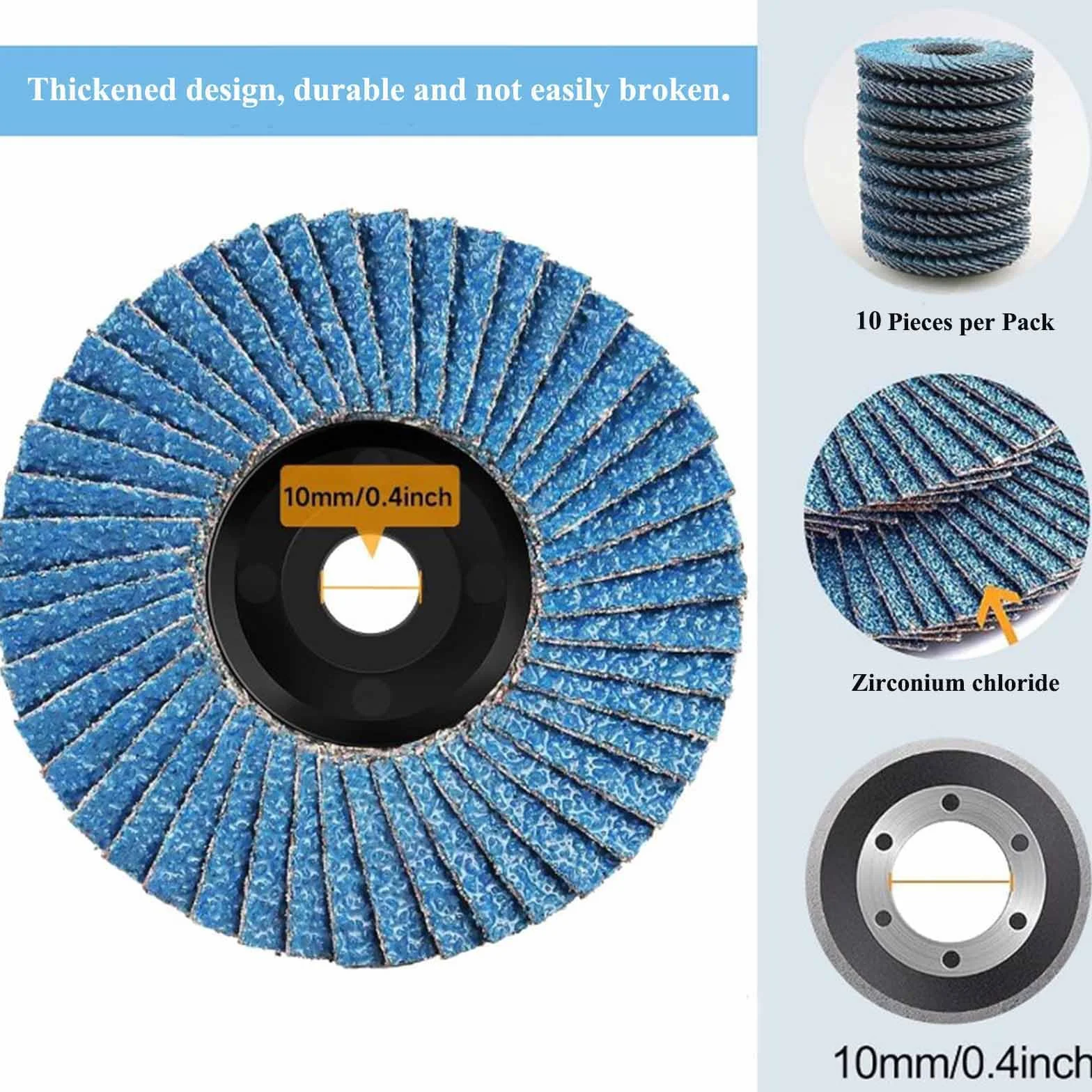 10 sztuk Tarcza listkowa 76 mm Tarcze szlifierskie ze stali ziarnistej 80 do szlifierek ściernych