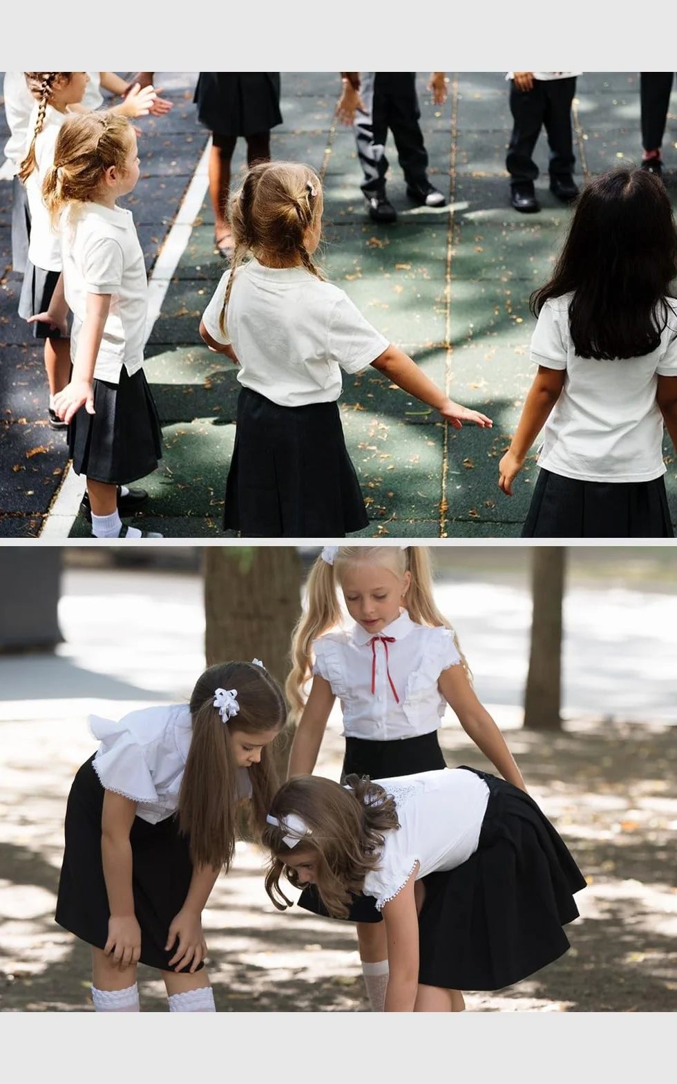 Spódnica mini dla dziewczynek rozciągliwa rozkloszowana plisowana skaterska