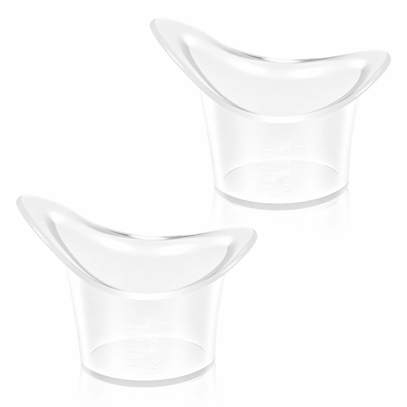 2 sztuki 8ml silikonowych kubków do kąpieli oczu, kubki do płukania oczu, miękkie miseczki do mycia oczu, prysznic do oczu, wielokrotnego użytku, wanna, przenośna wanna do kąpieli oczu do pielęgnacji