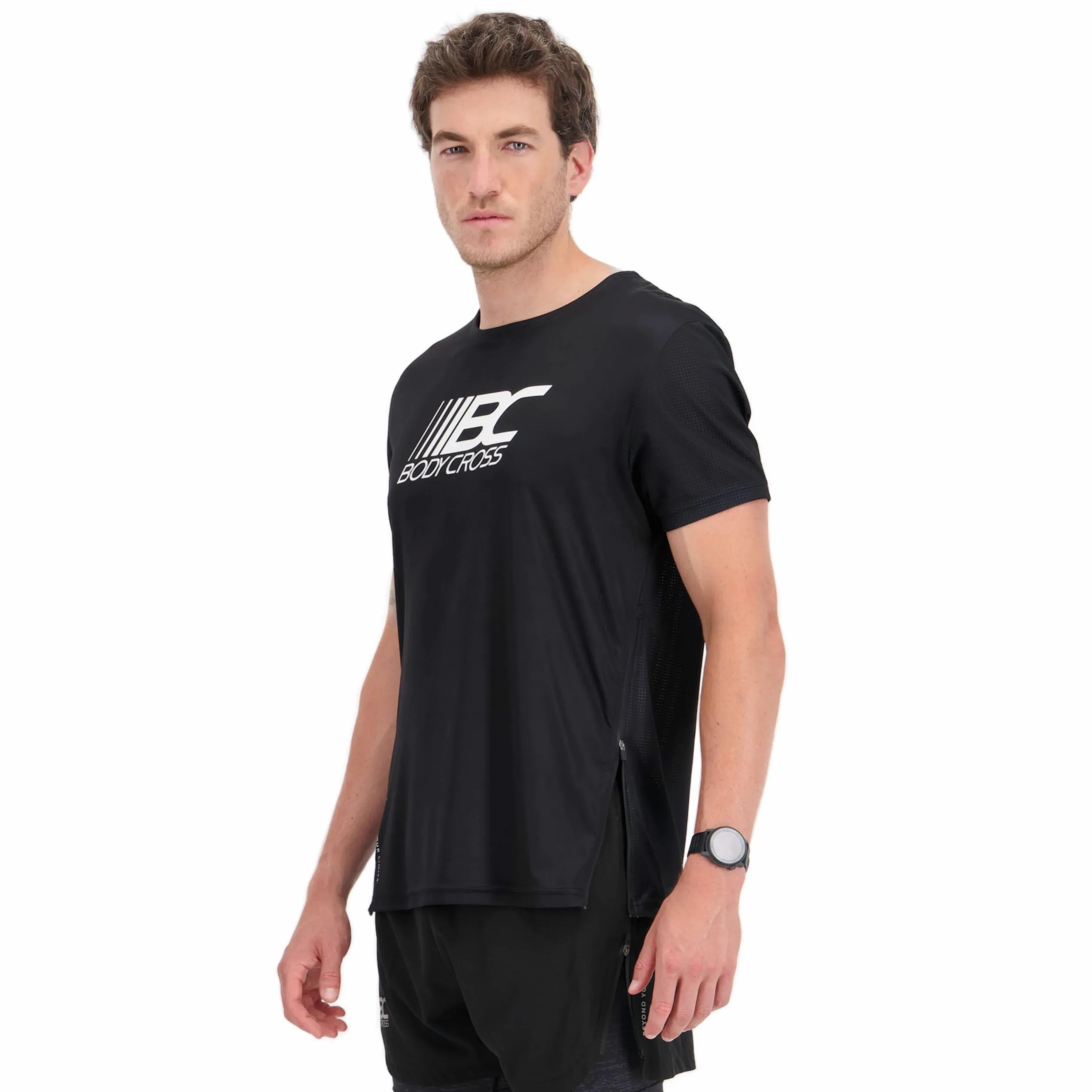 BODYCROSS Koszulka do biegania BIRKAN Czarna