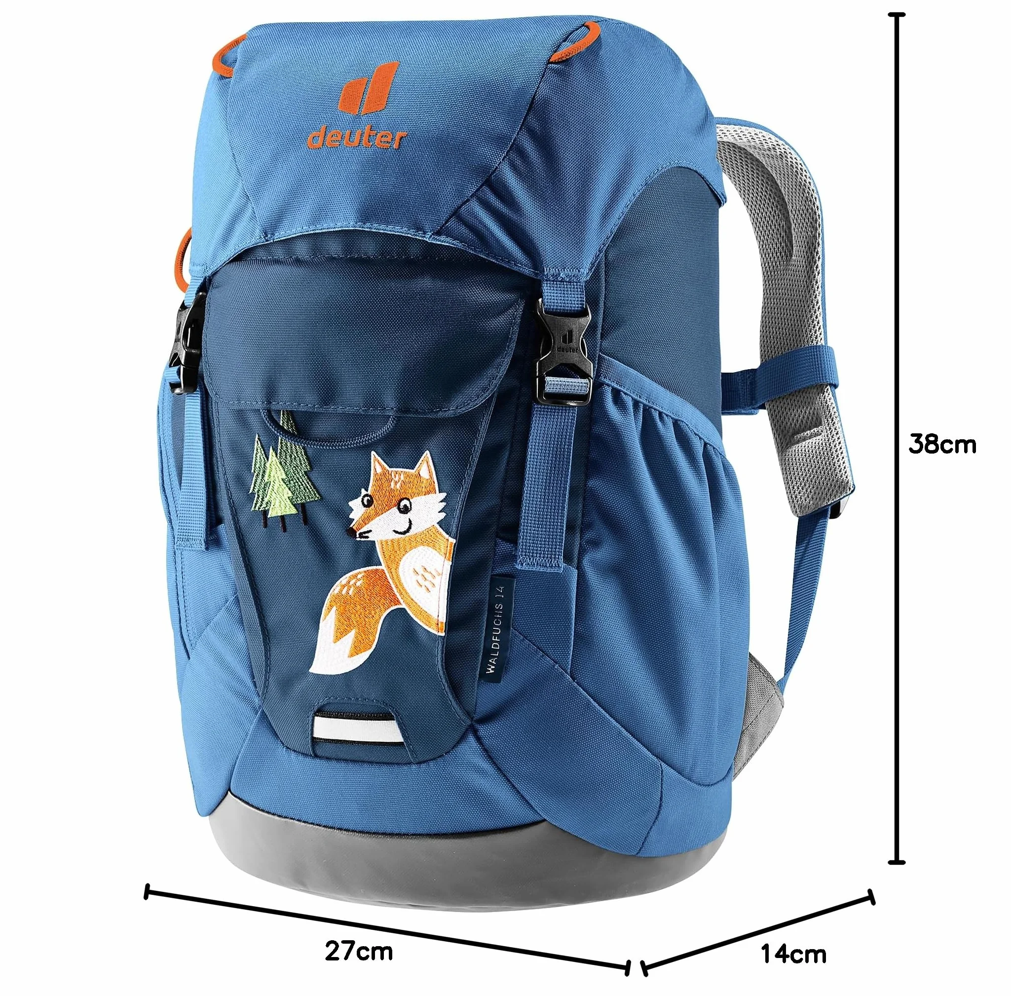 Deuter Uniseks - Dzieci Waldfuchs 14 3610322 Plecak Dziecięcy, Marine Wave, 14 l