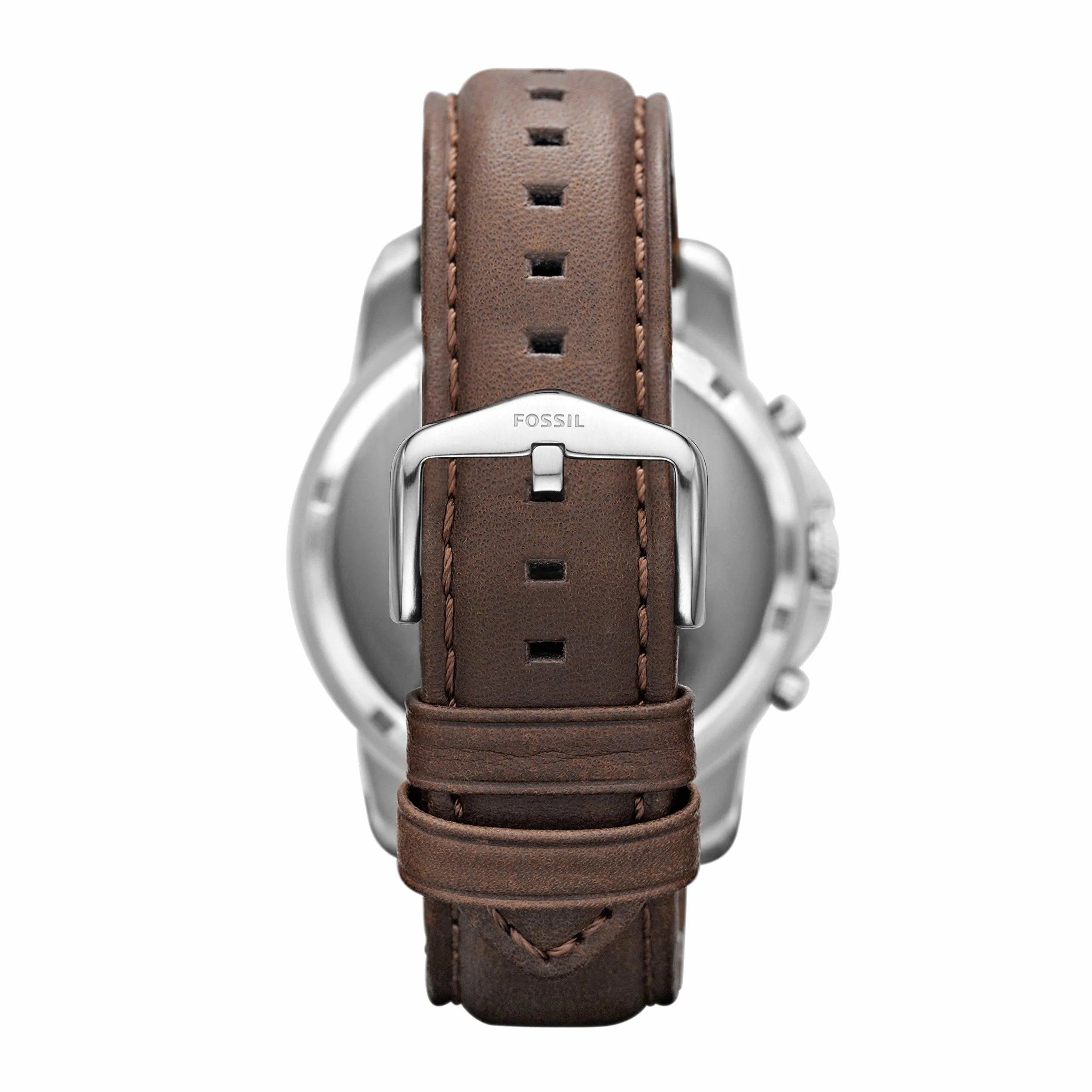 Fossil męski zegarek kwarcowy chronograf skóra stal szlachetna