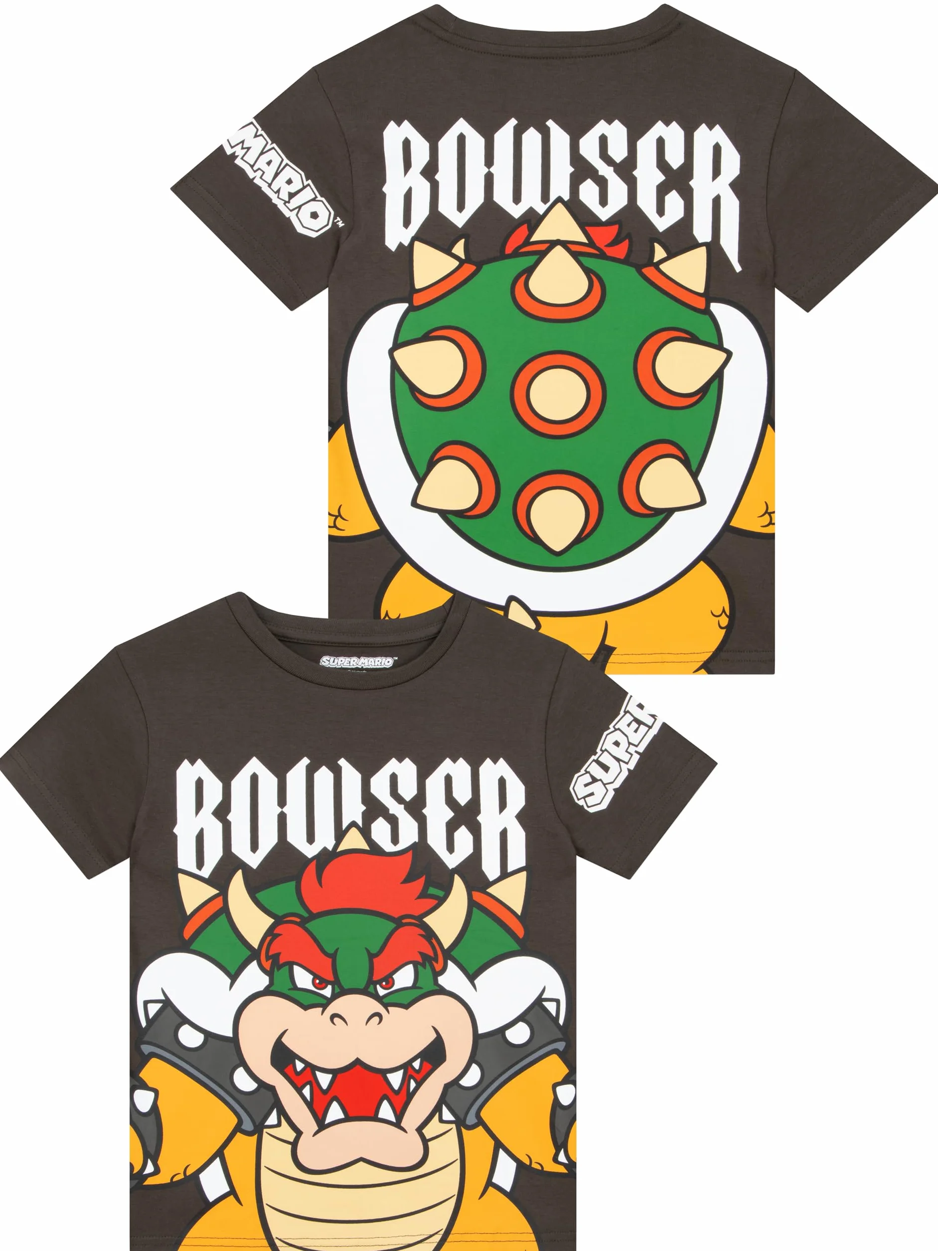 Super Mario Koszulka Bowser Dla Chłopca Bawełniana Krótki Rękaw