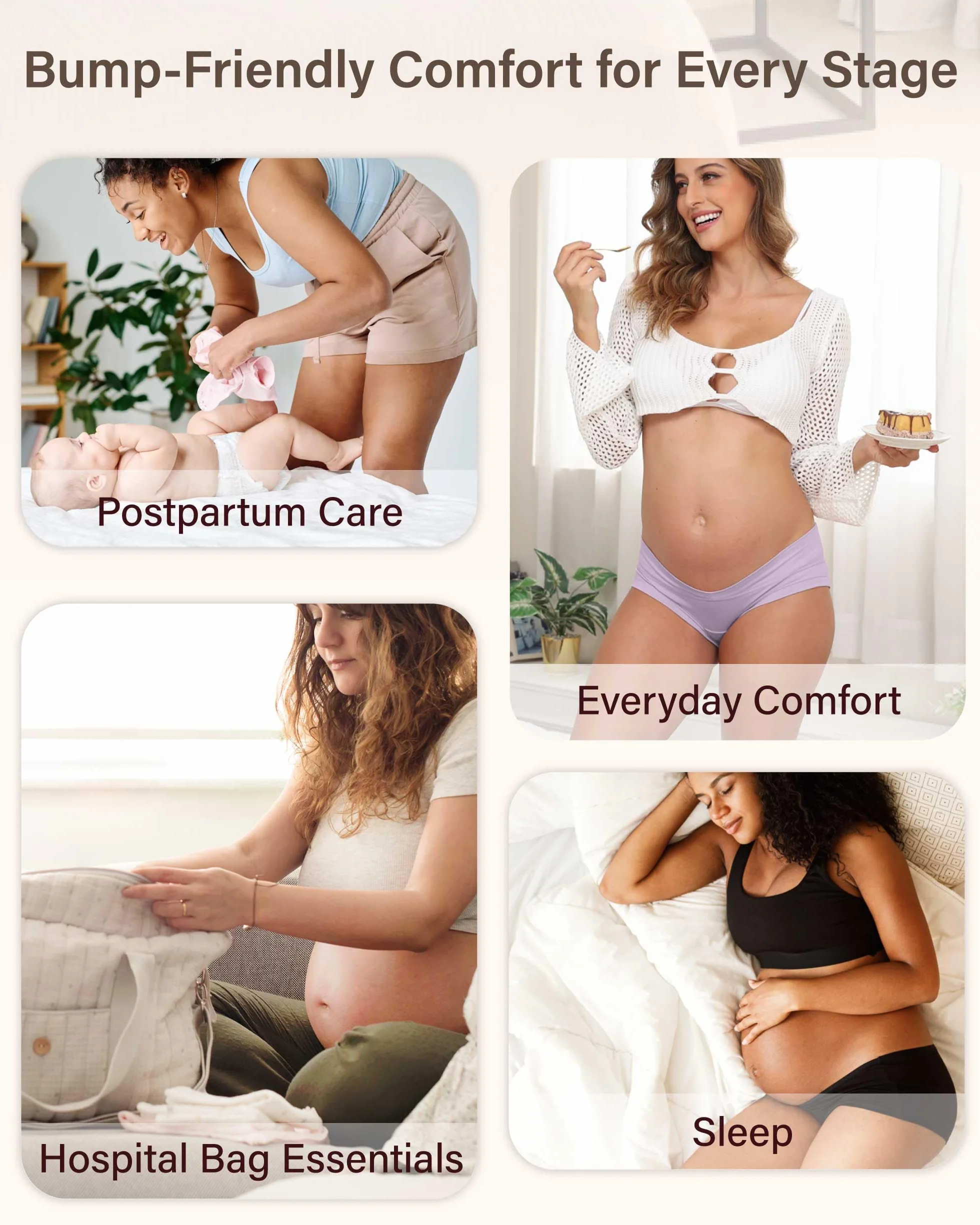 Intimate Portal Damskie Figi Pod Brzuch Bawełniana Bielizna Majtki Ciążowa
