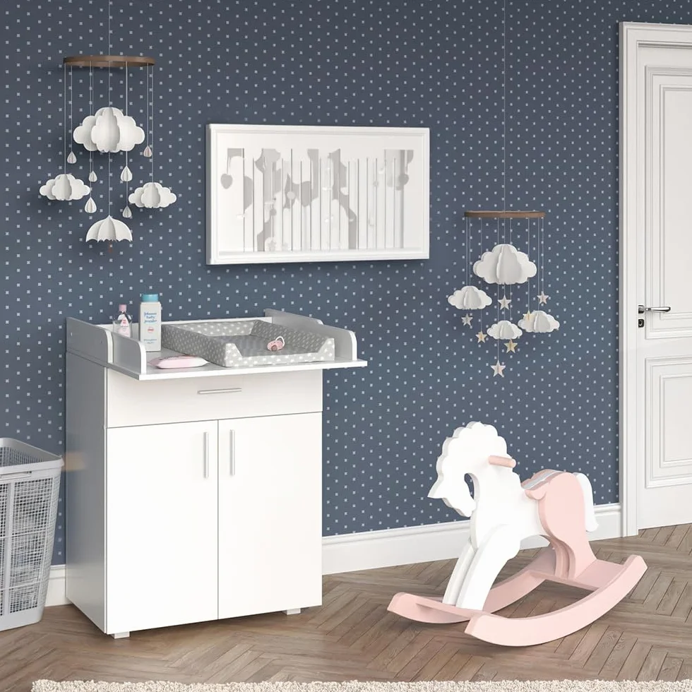 Vicco Przewijak dla dziecka "Lena", Biały, 75.2 x 101.5 cm, convertible en commode standard après la période de change