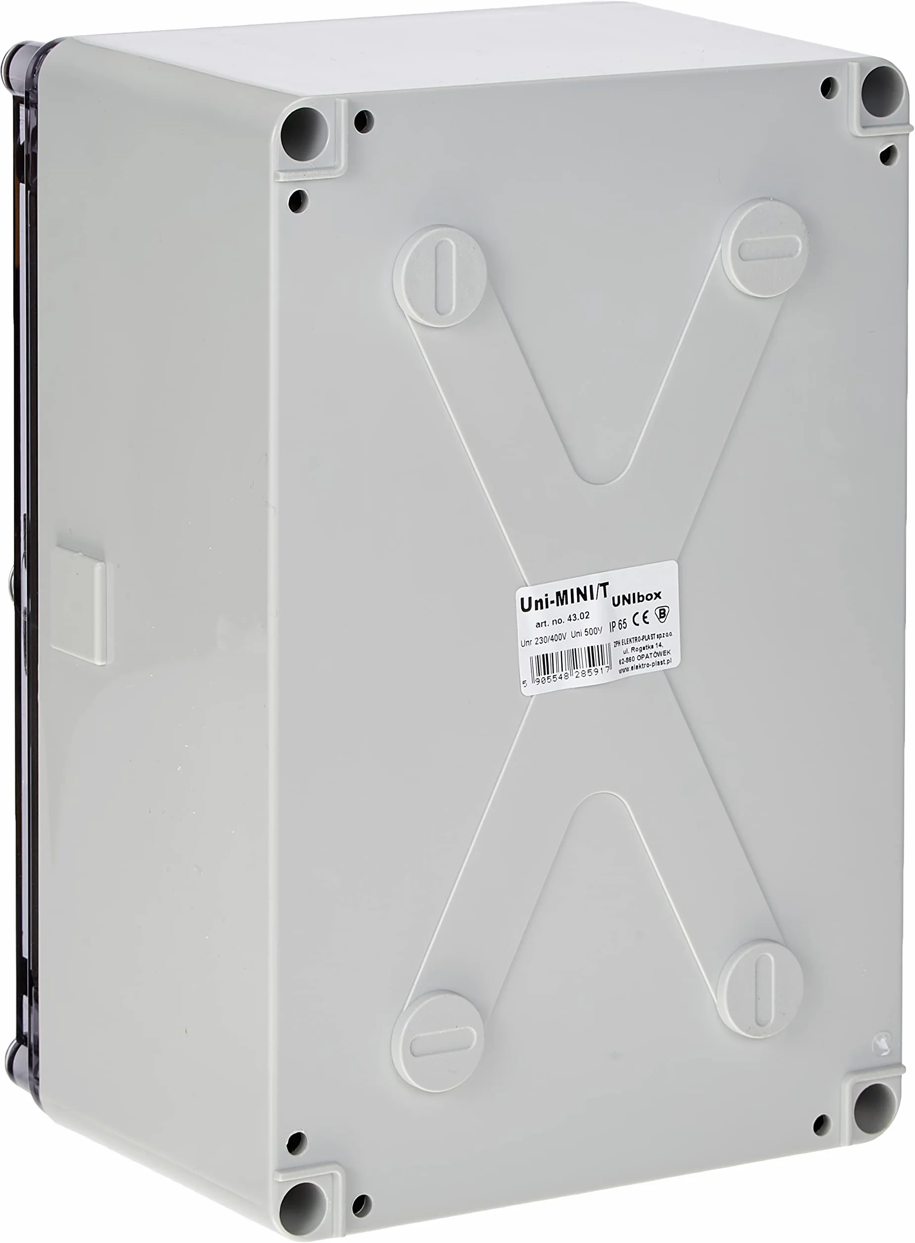 Szafa sterownicza UNI-mini/T z zamkiem 300 x 200 x 160 mm szafa rozdzielcza przemysłowa skrzynka rozdzielcza 43.02 IP65 5917