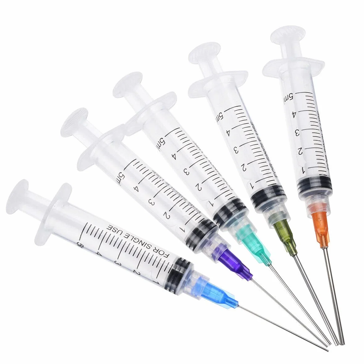 5 sztuk 5 ml tuszu do napełniania strzykawka Luer Lock plastikowe strzykawki z plastikową końcówką 3 cm do płynnego kleju atramentu olejowego