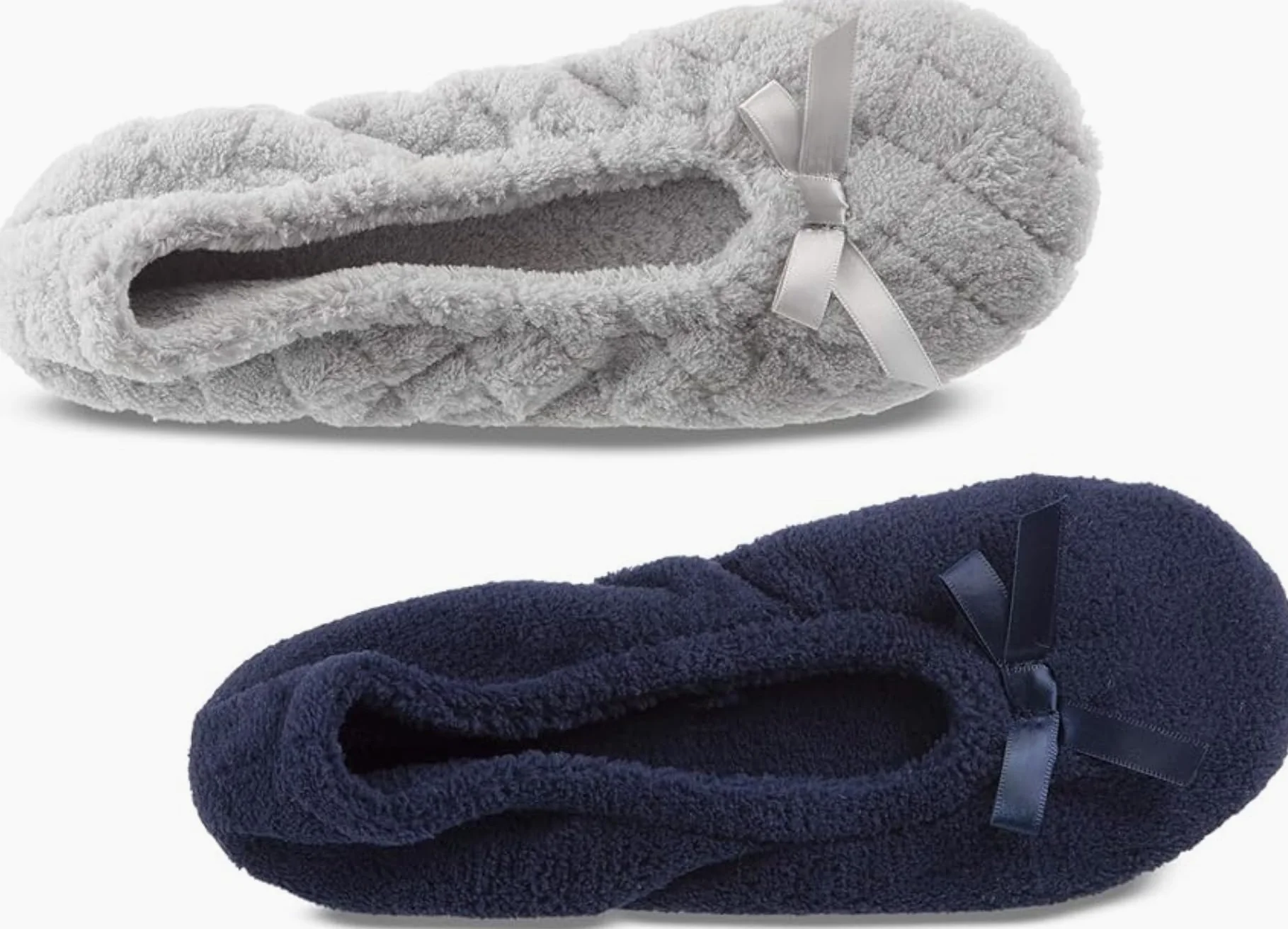 Isotoner Kobiety 2 Pack Ballerina Slipper Quilted And SolidBalerinki