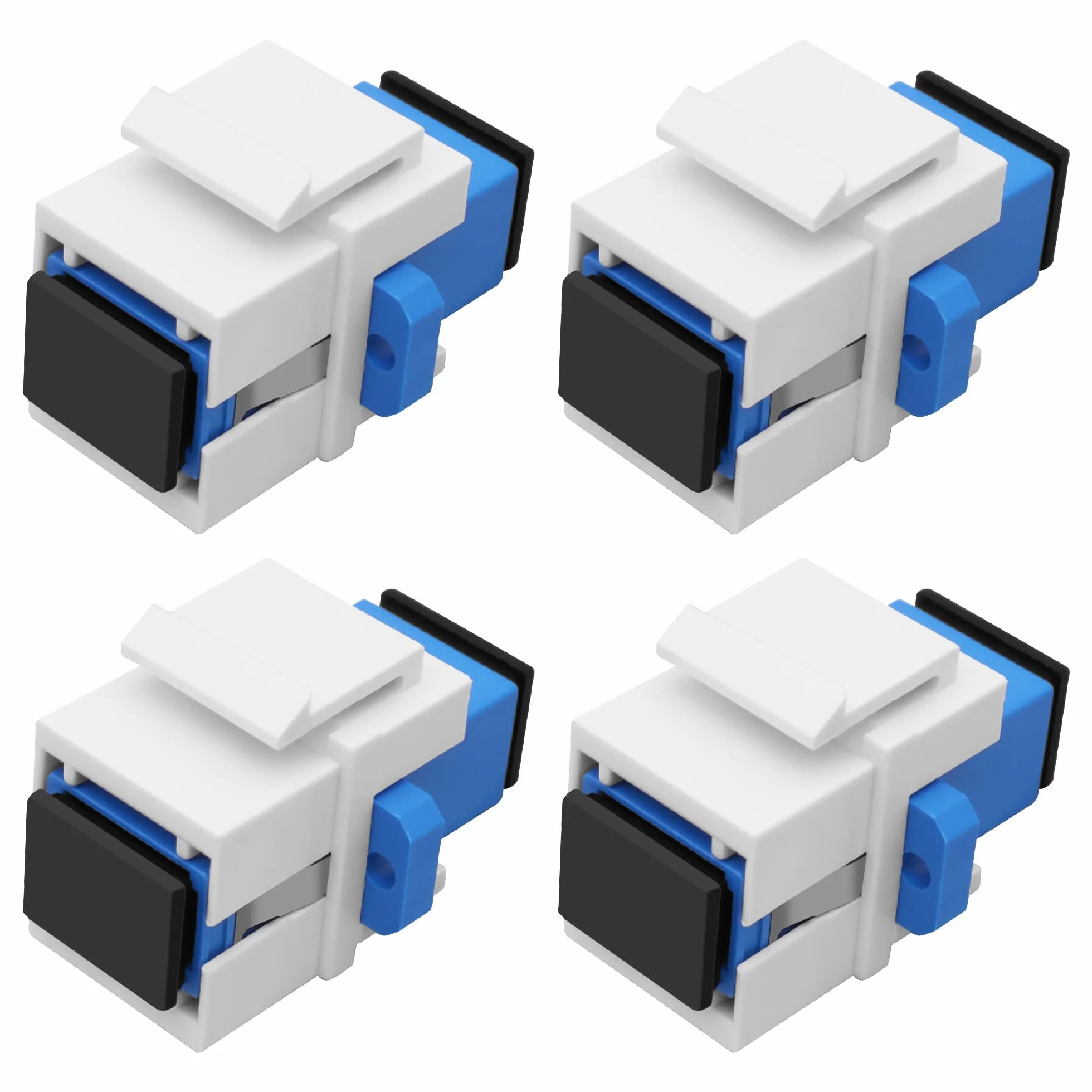 XMSJSIY SC łącznik z włókna szklanego Keystone Jack Insert Panel Module Gniazdo do gniazda Simplex Singlemode SC Fibre Connector Socket Adapter do płyt ściennych Patch Panele Montaż powierzchniowy Box