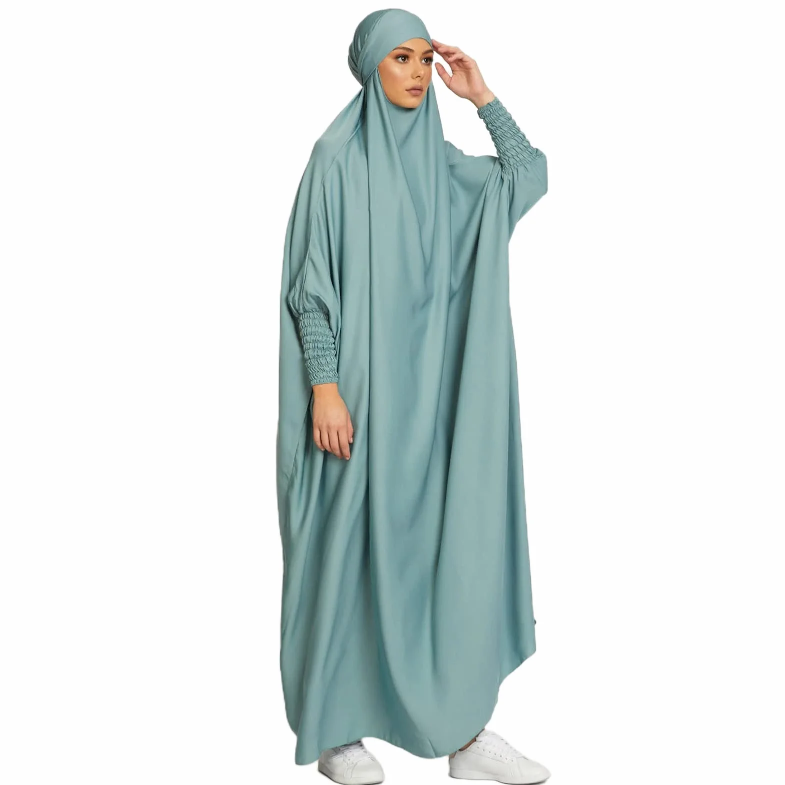 BRONG Jilbab Sukienka Muzułmańska Maxi z Hidżabem