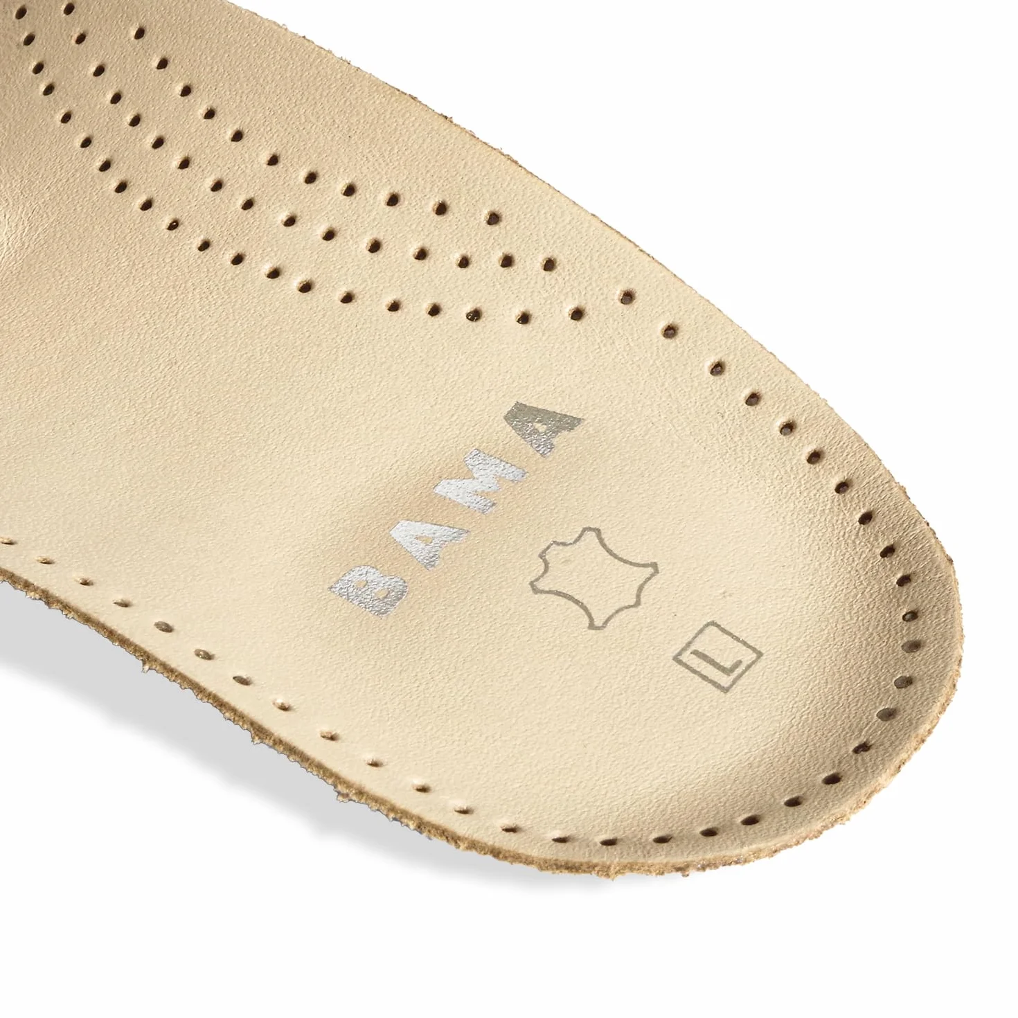 BAMA Premium Leather Footbed ⅔ Wkładki Ortopedyczne Antypoślizgowe Prawdziwa Skóra 1 Para 39