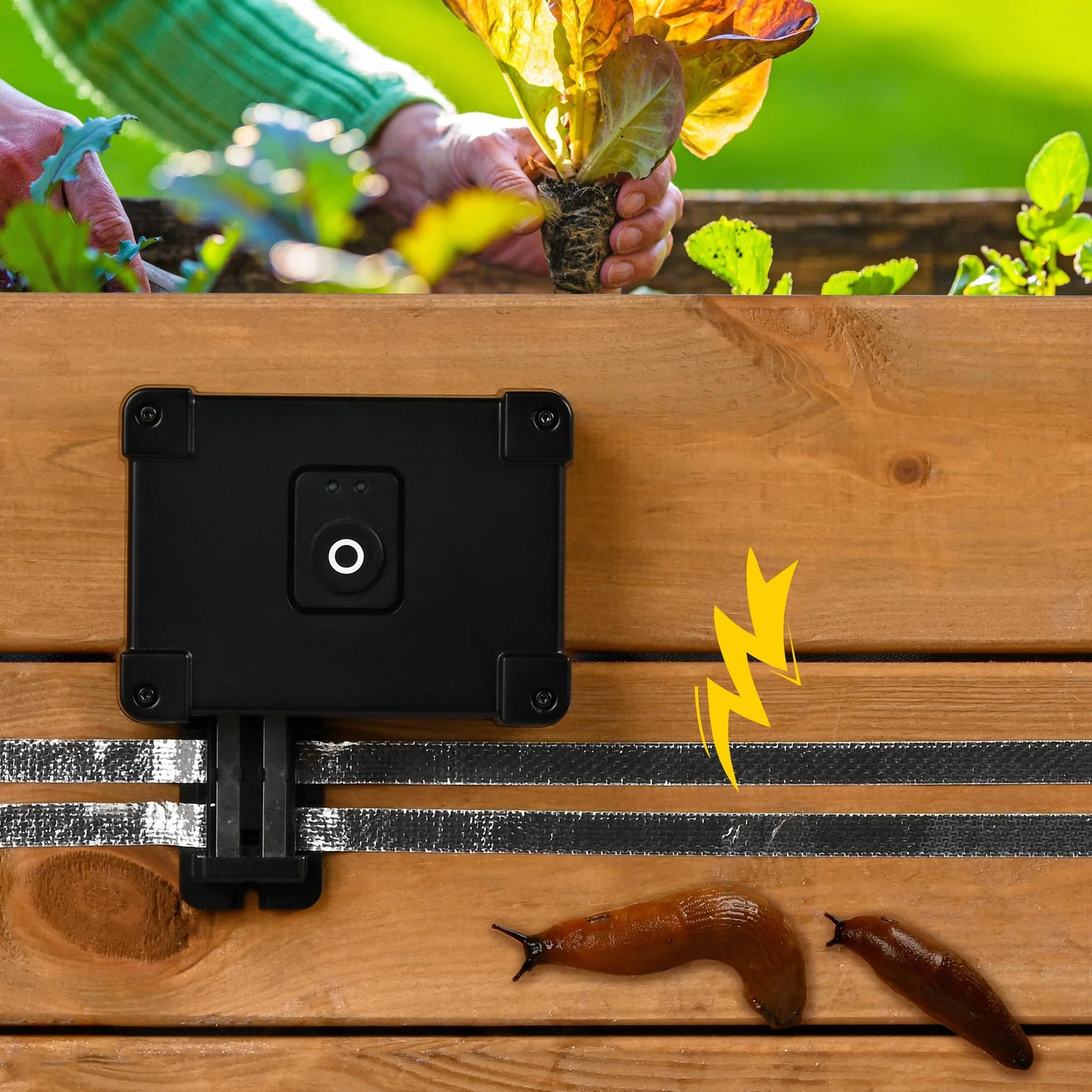 dobar® Slug-Shock ochrona przed ślimakami – elektryczne ogrodzenie przed ślimakami do podwyższonych grządek i obramowania grządek – ochrona przed ślimakami do ogrodu, 10 m