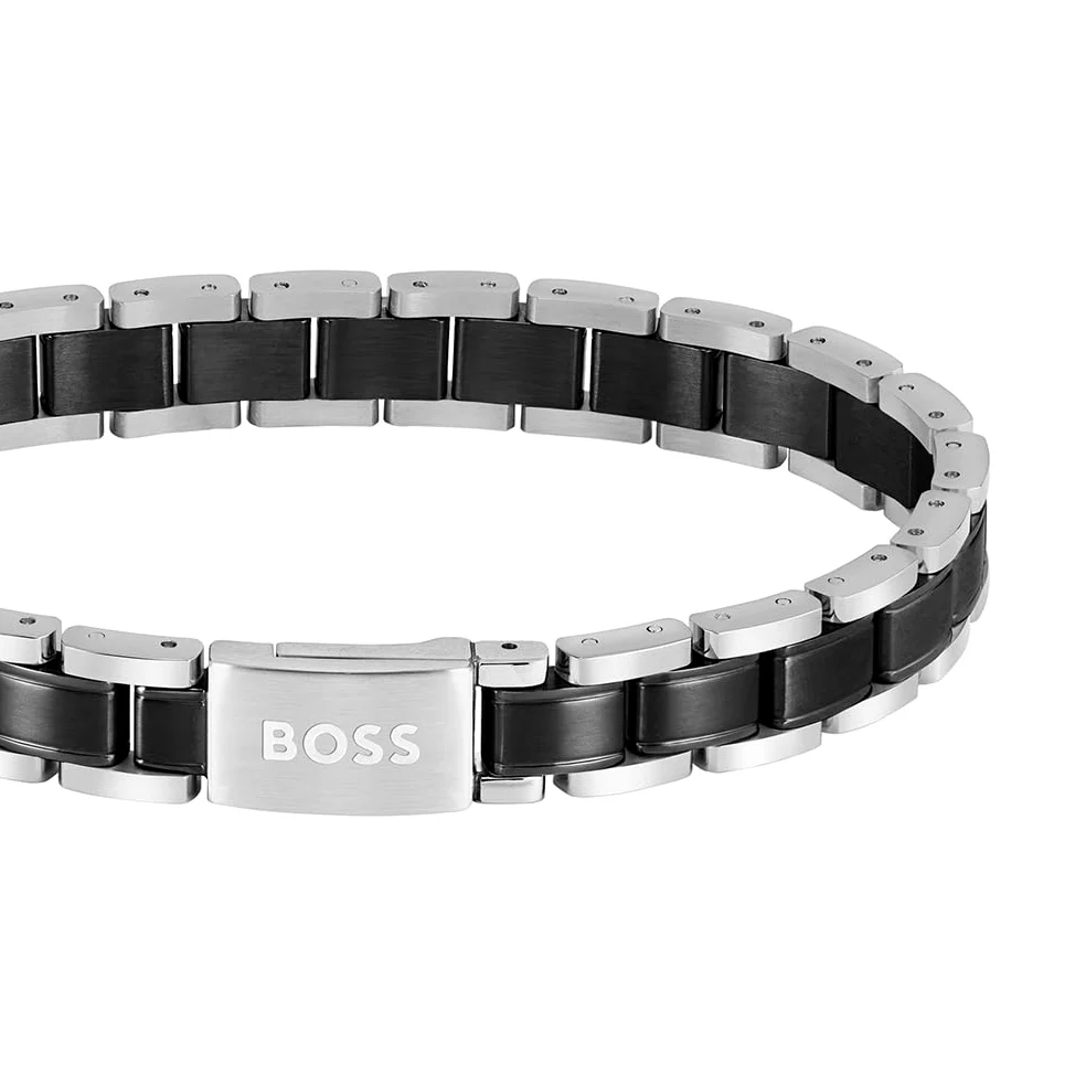 BOSS Biżuteria męska METAL LINKS bransoletka ogniwowa z staliny - 1580665, Jeden rozmiar, Stal nierdzewna