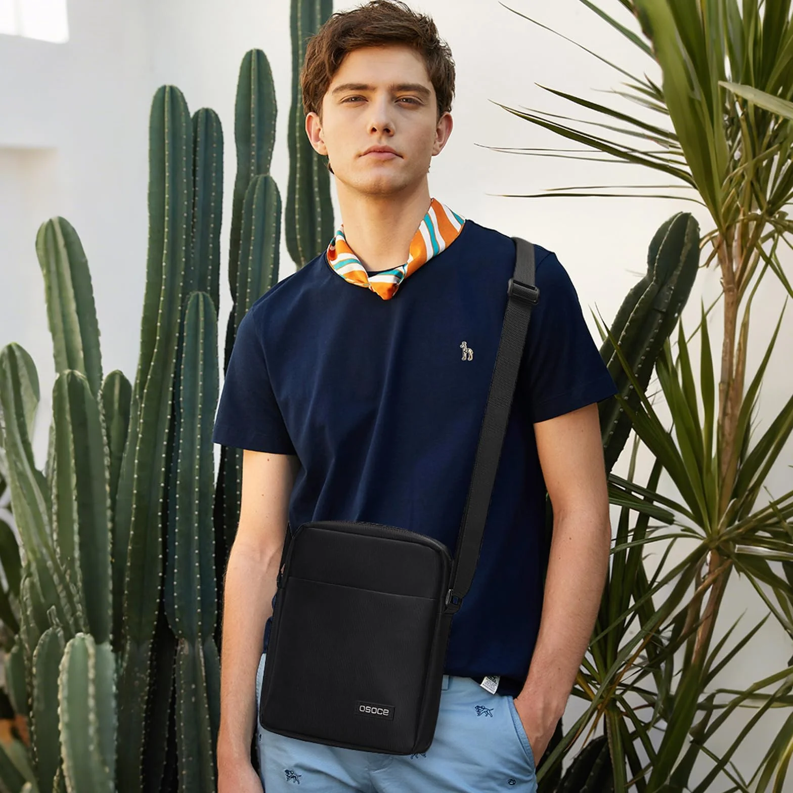 OSOCE Męska torba na ramię kurierska podróżna biznesowa wodoodporna crossbody