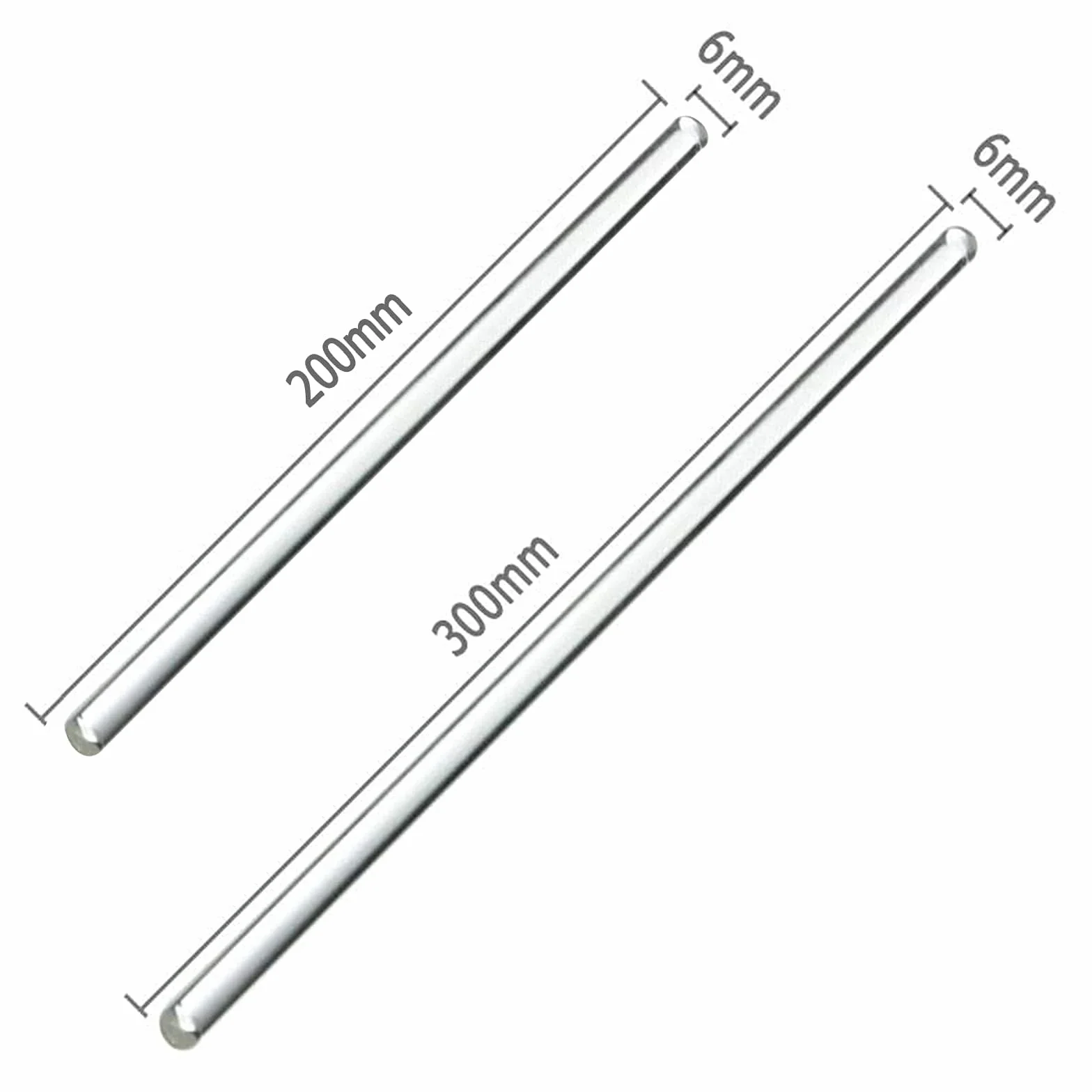 Szklane pręty do mieszania 30 cm i 20 cm, 10 sztuk, do laboratorium chemicznego