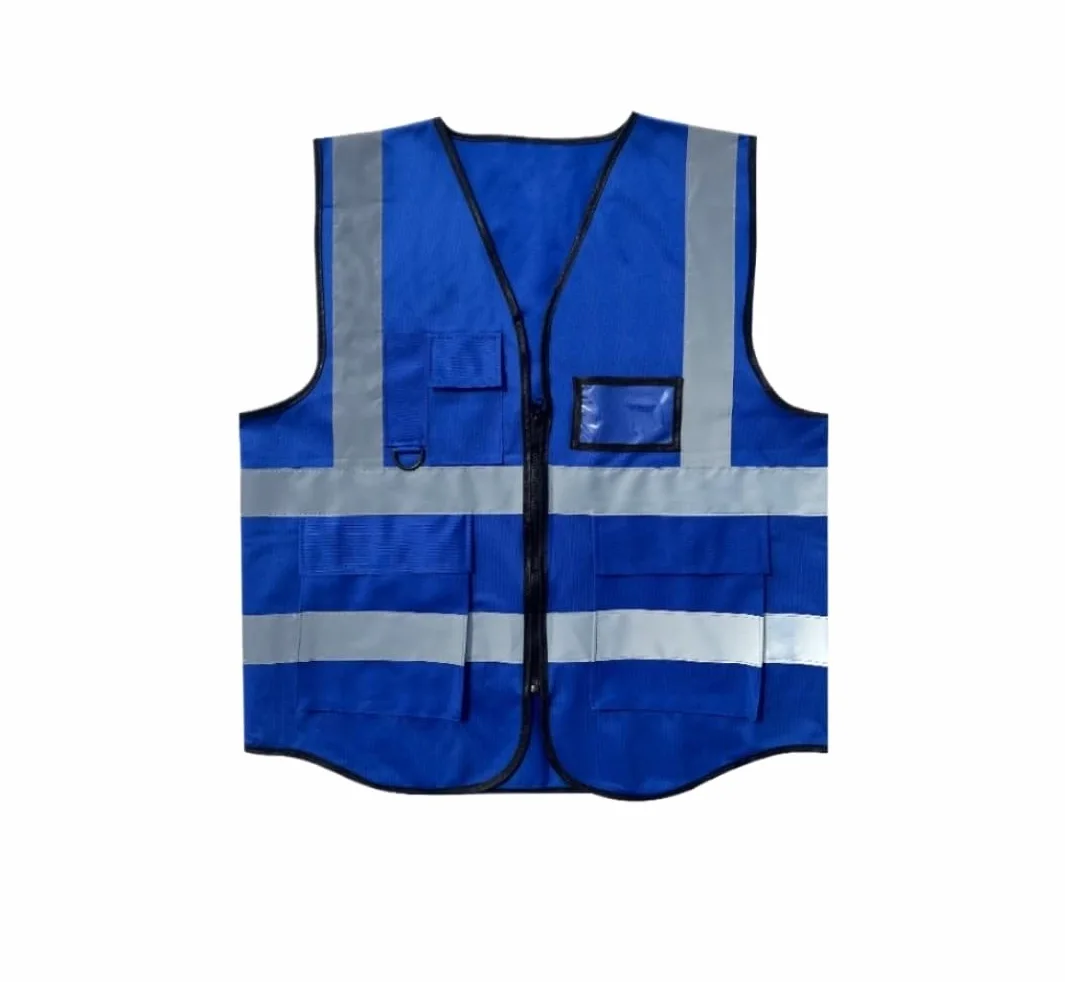 Kamizelka odblaskowa, Kamizelki odblaskowe, kamizelki wielokolorowe do prac budowlanych, rowerowych, pracy na świeżym powietrzu(Blu)