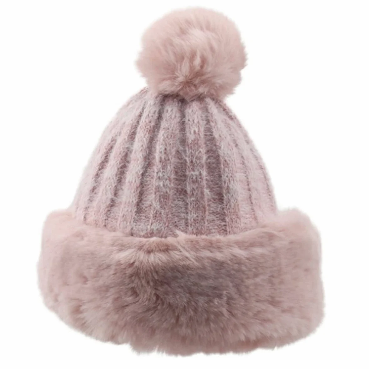 Czapka Beanie Czapka Zimowa Damska Czapka Beanie Retro Paski Fairy Warm Dzianinowa (różowa Jeden Rozmiar)