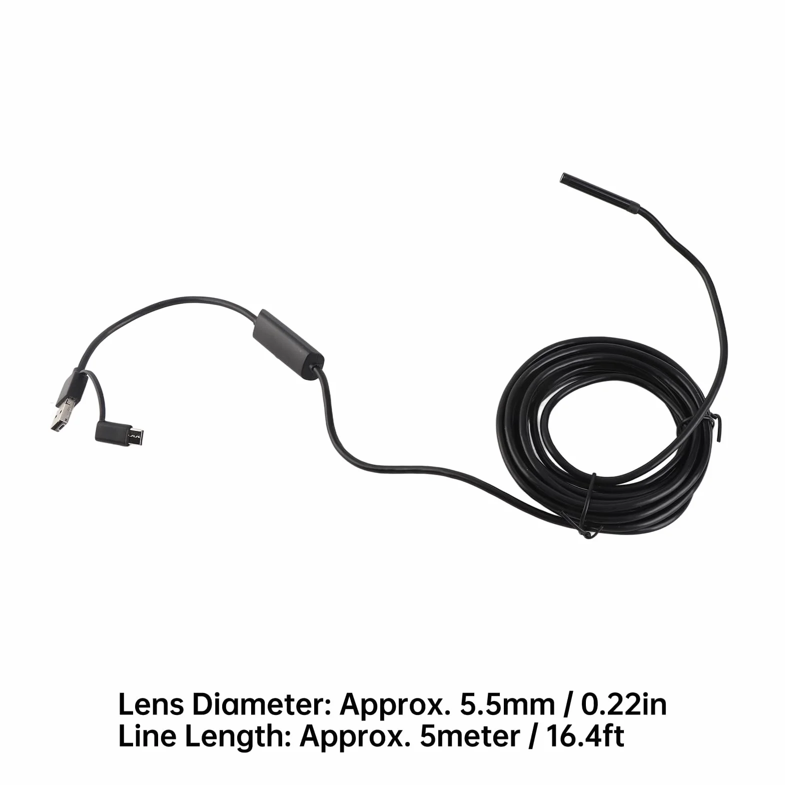 Endoskopowa Kamera Inspekcyjna 3 w 1 Telefon Komórkowy PC Kamera Endoskopowa Typu USB Wodoodporny Boroskop Inspekcyjny ze światłem LED